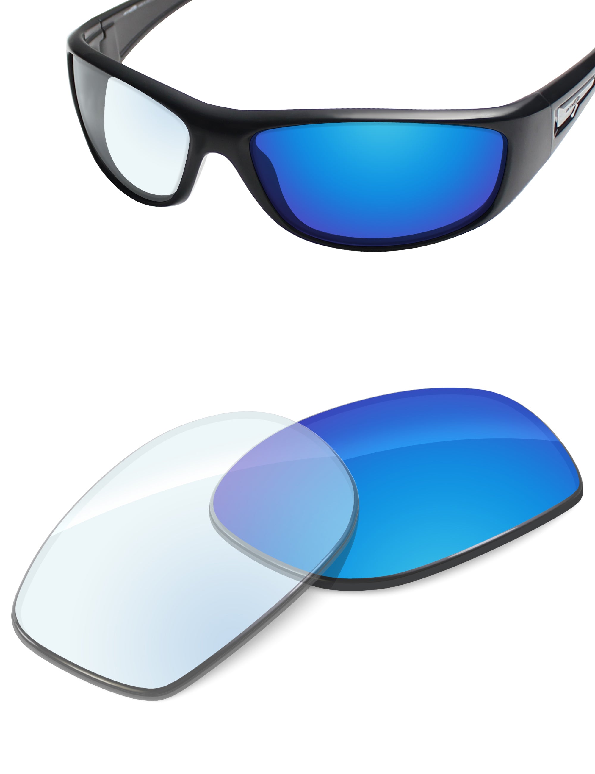 Sky Blue FlashMirror™ Photochromic-Non-Polarized