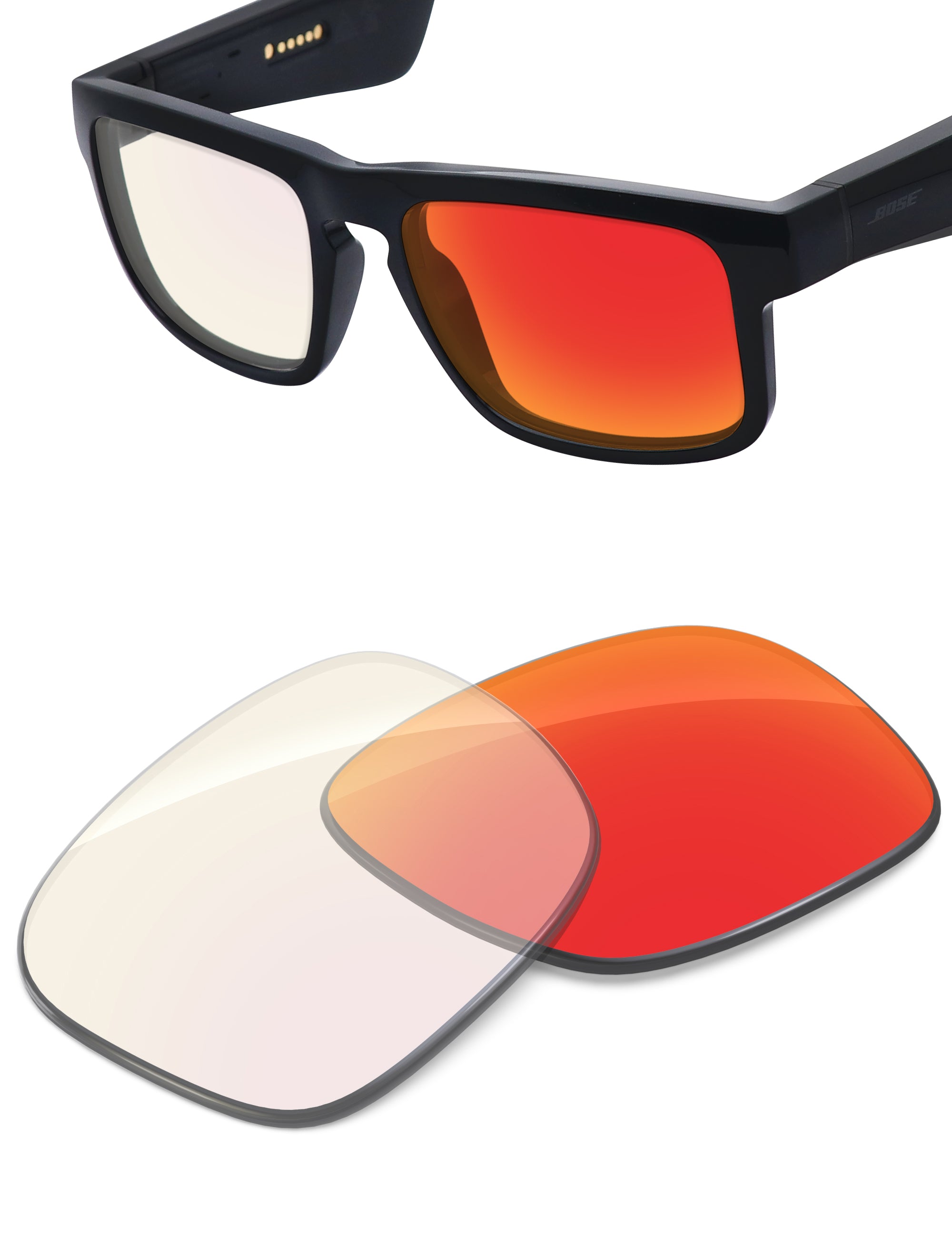 Fire Red FlashMirror™ Photochromic-Non-Polarized