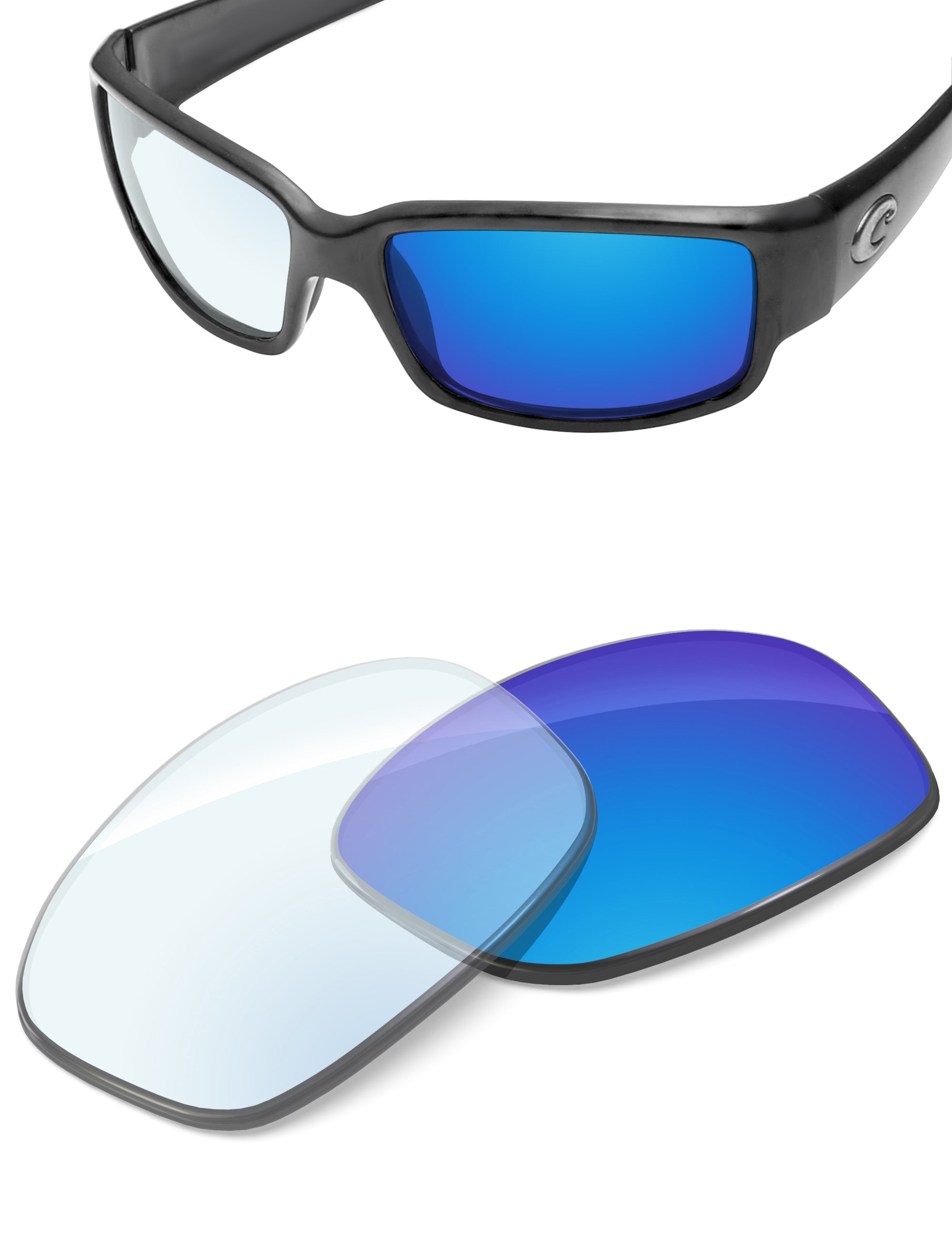 Sky Blue FlashMirror™-Photochromic-Non-Polarized