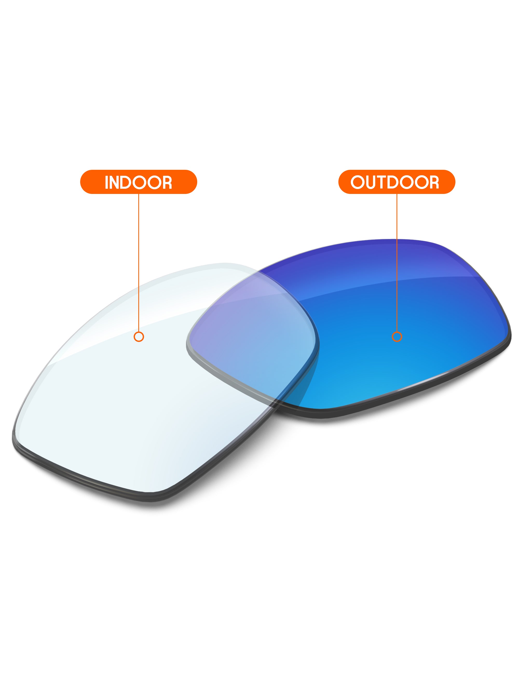 Sky Blue FlashMirror™ Photochromic-Non-Polarized