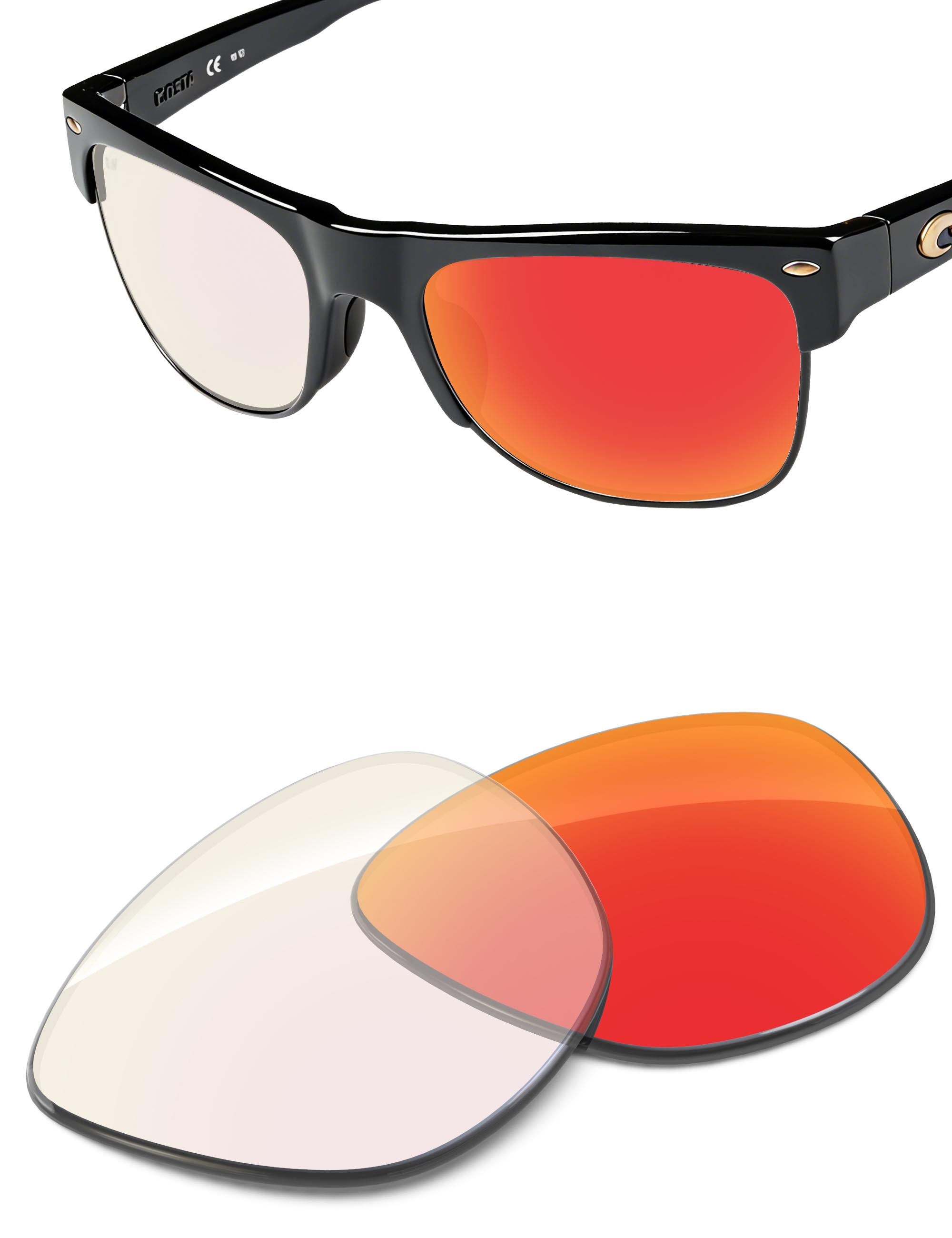 Fire Red FlashMirror™ Photochromic-Non-Polarized