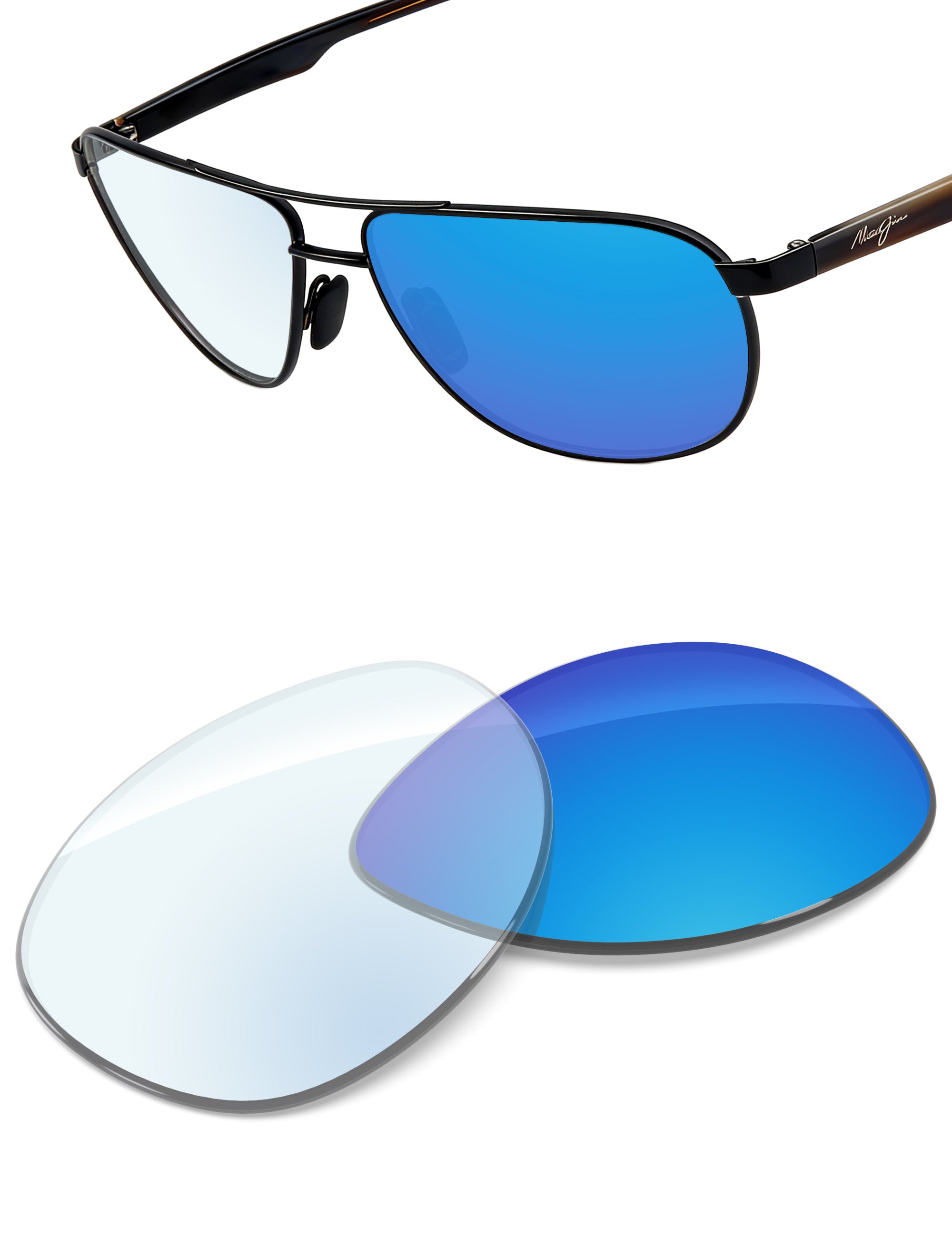 Sky Blue FlashMirror™ Photochromic-Non-Polarized