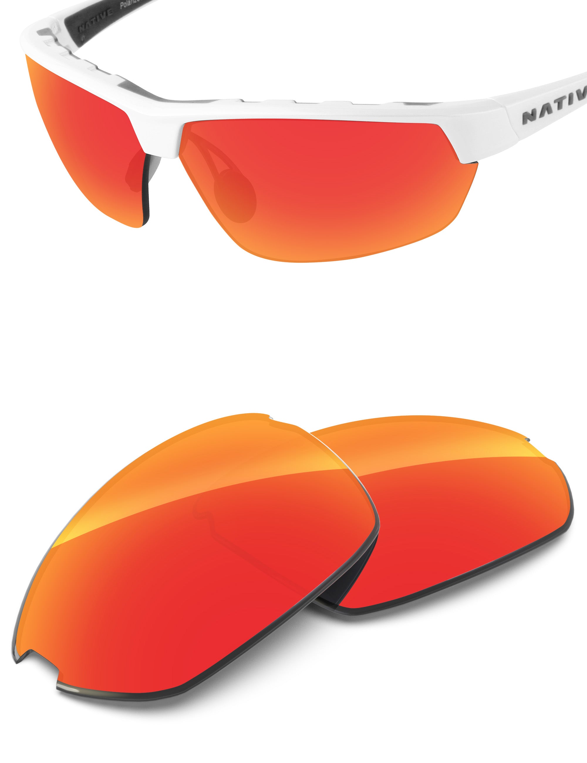 Fire Red FlashMirror™-Non-Polarized