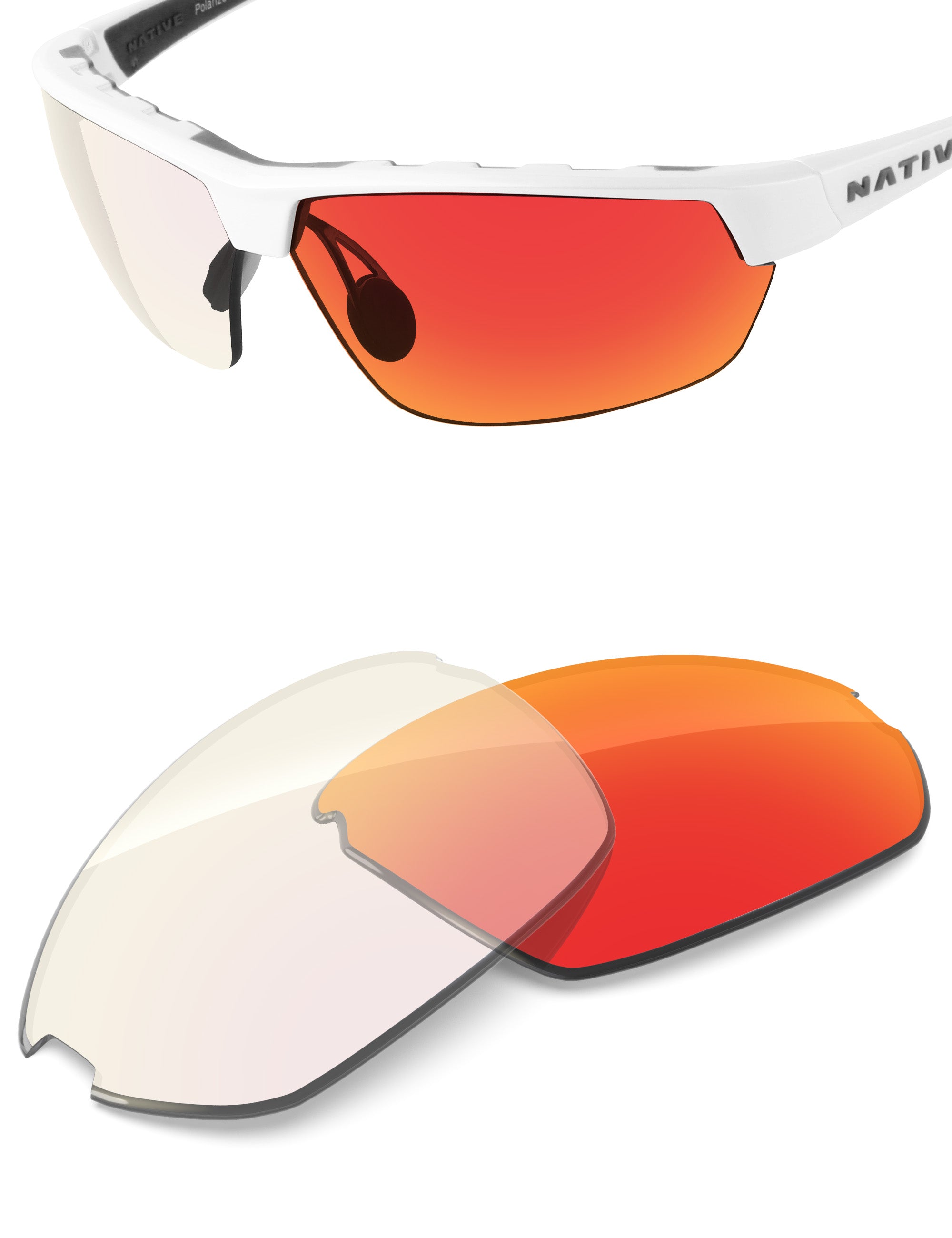Fire Red FlashMirror™ Photochromic-Non-Polarized