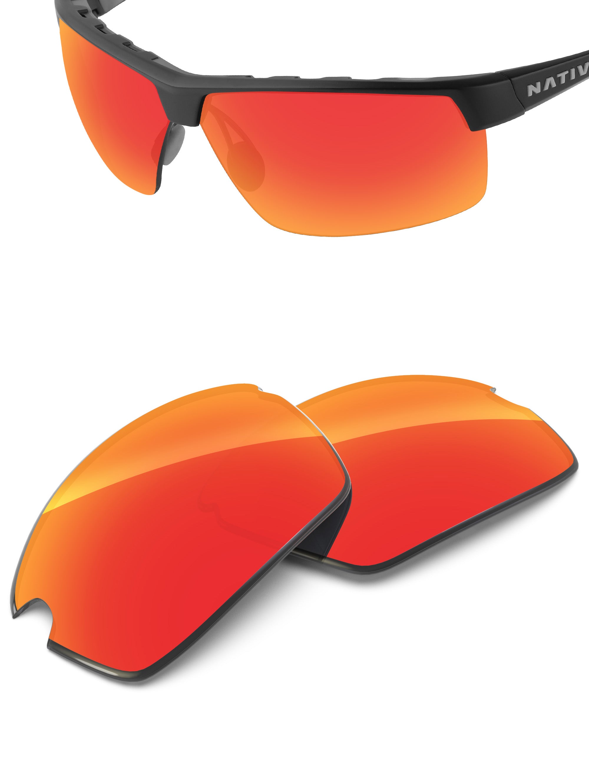 Fire Red FlashMirror™-Non-Polarized