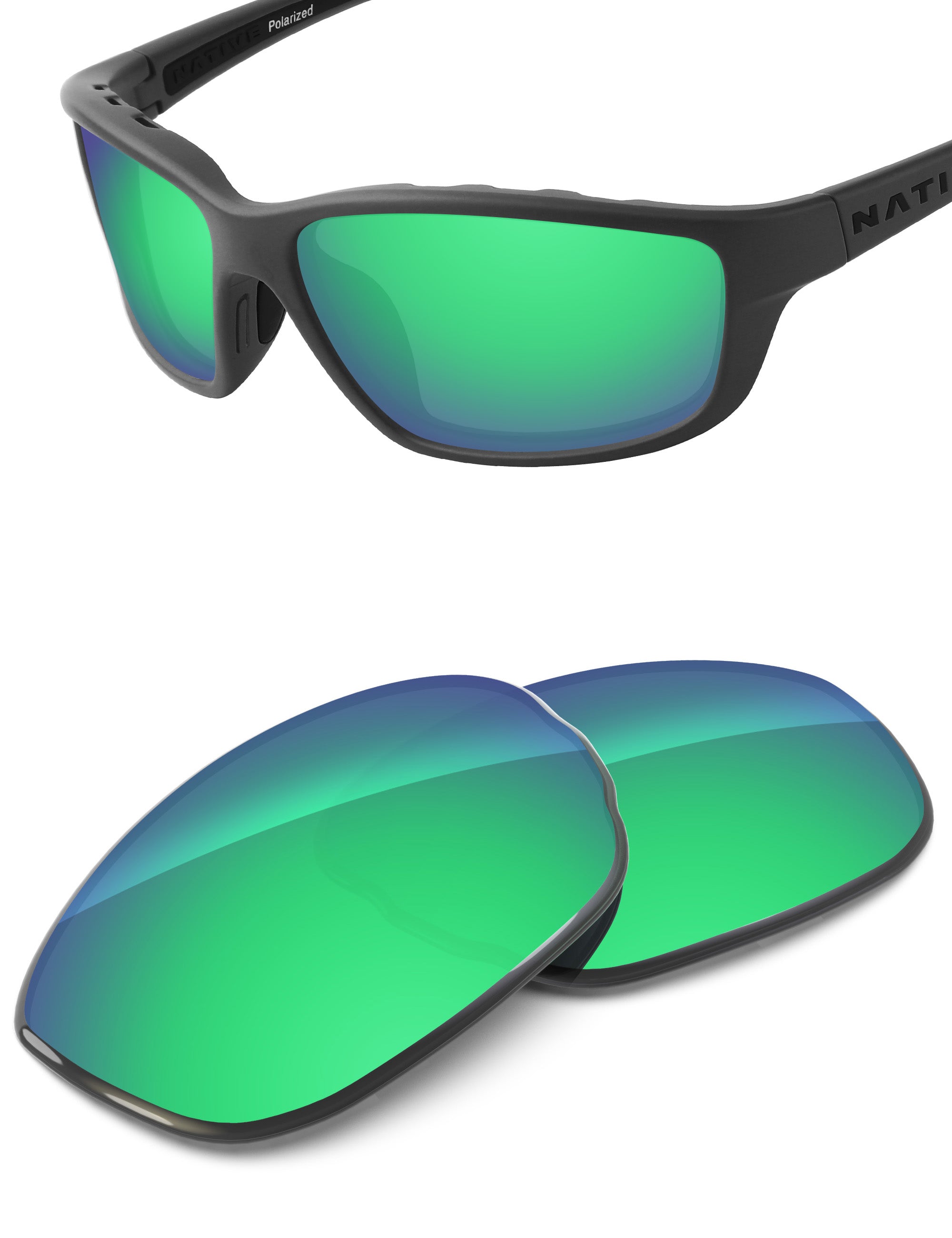 Emerald Green FlashMirror™-Non-Polarized