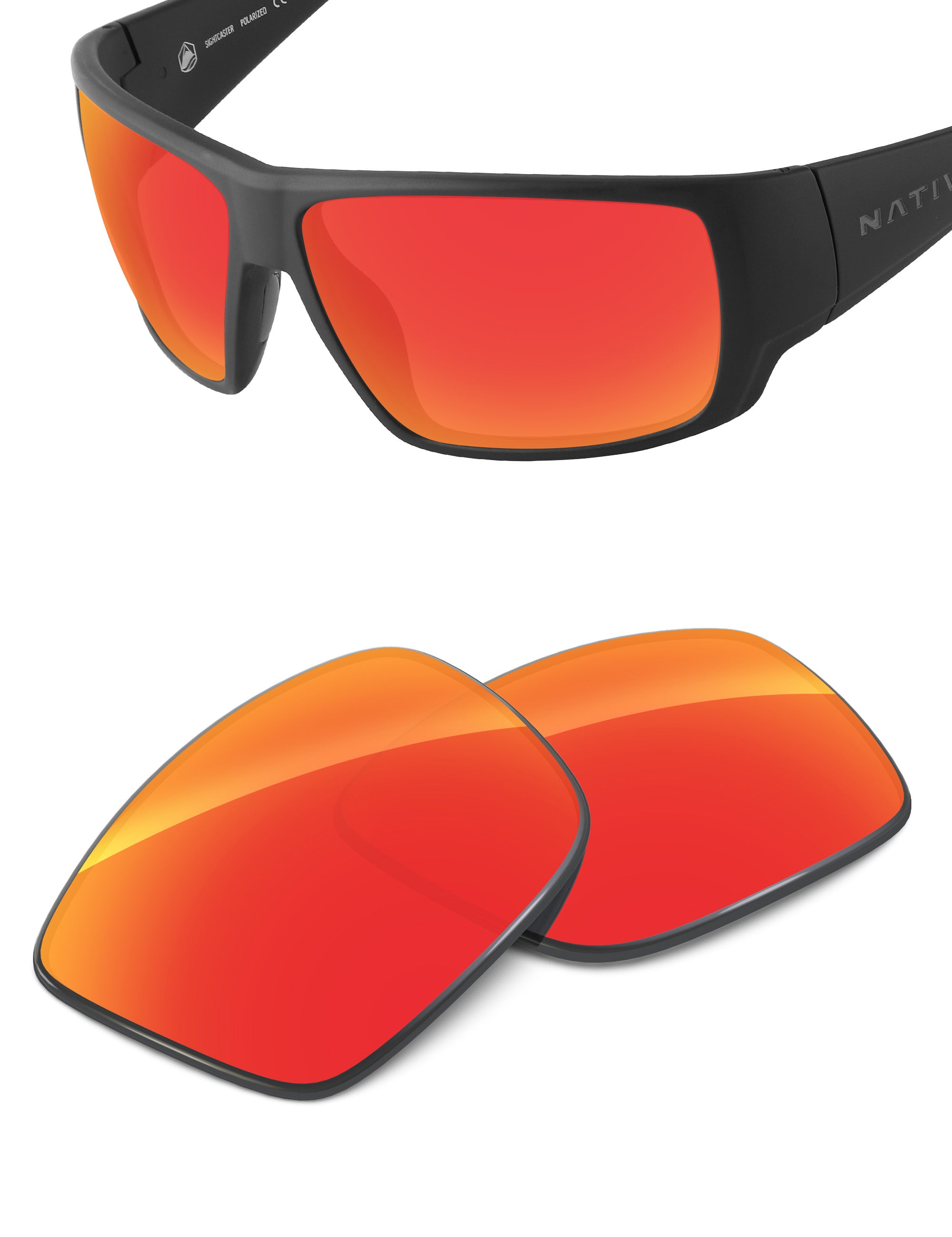 Fire Red FlashMirror™-Non-Polarized