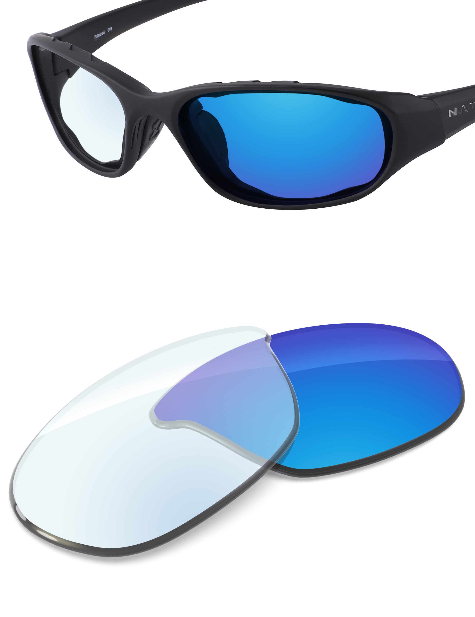 Sky Blue FlashMirror™ Photochromic-Non-Polarized