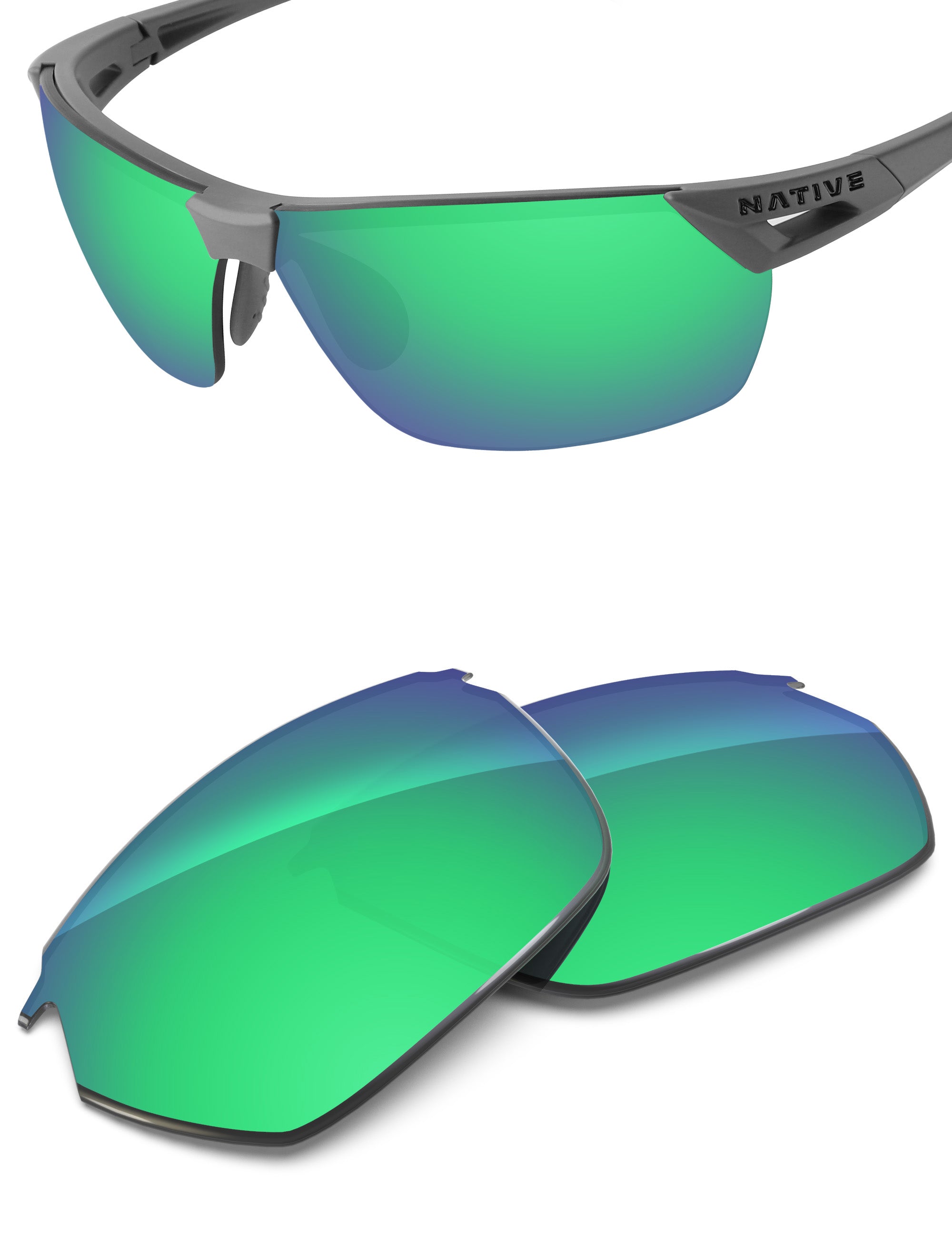 Emerald Green FlashMirror™-Non-Polarized