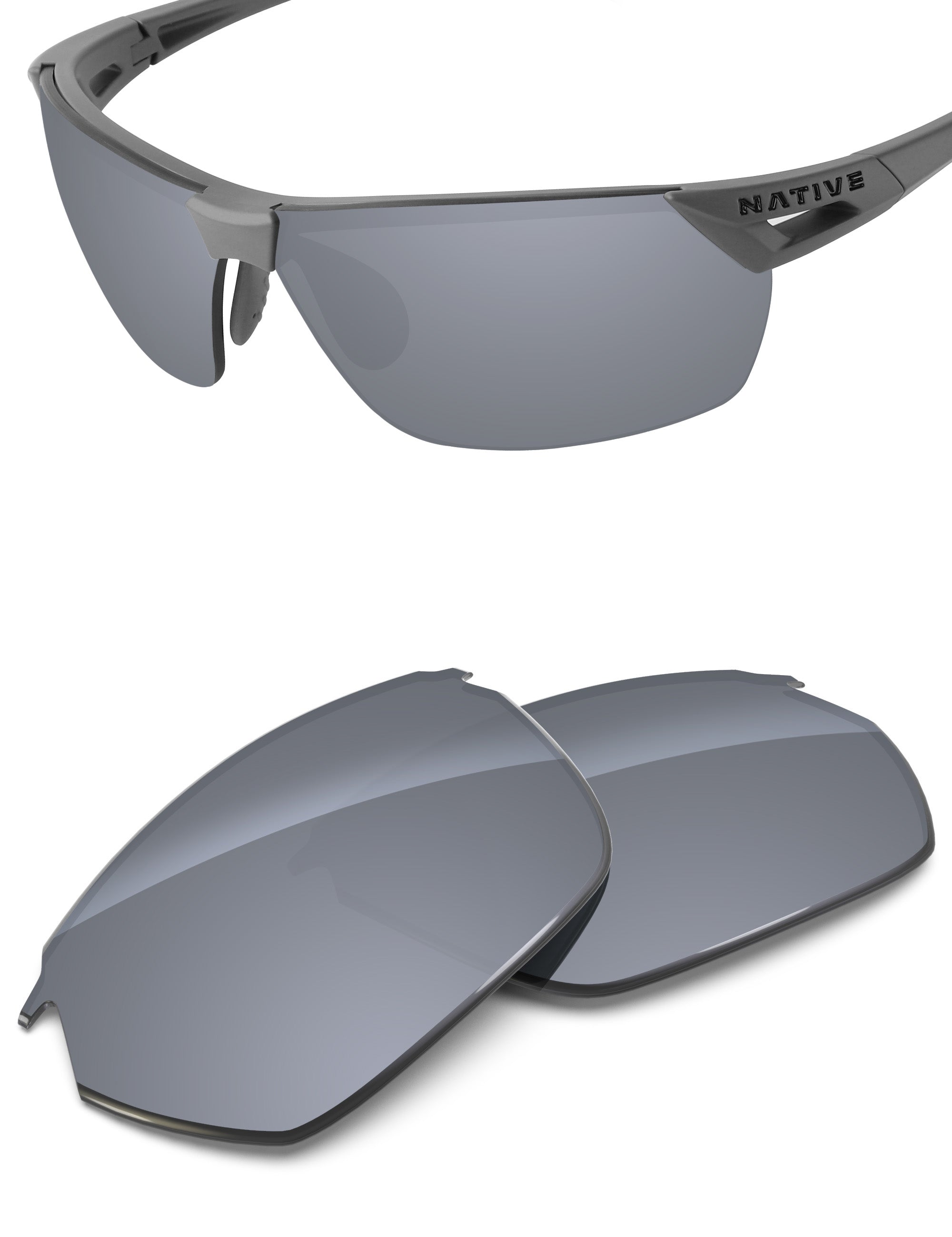 Silver Metallic FlashMirror™-Non-Polarized
