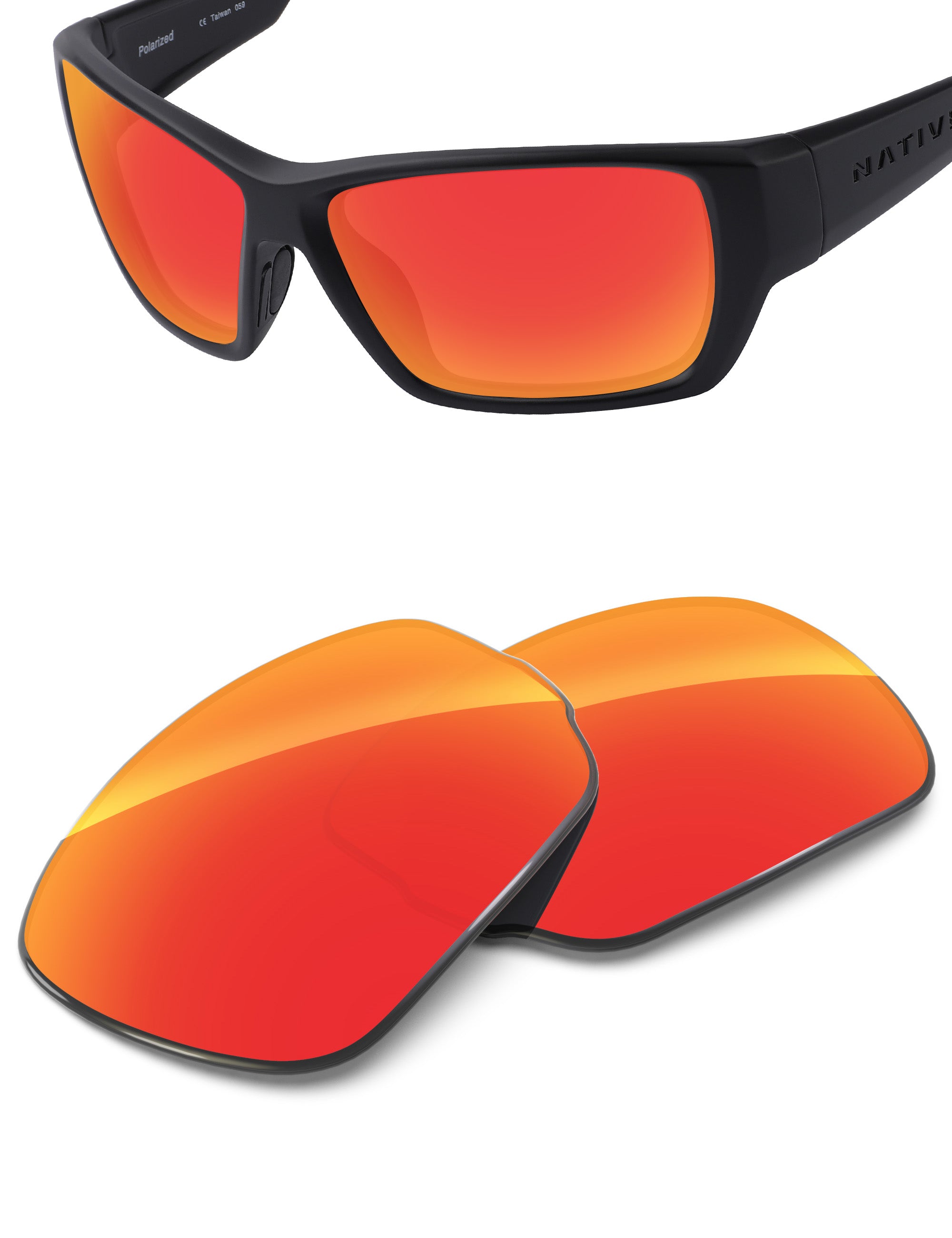 Fire Red FlashMirror™-Non-Polarized