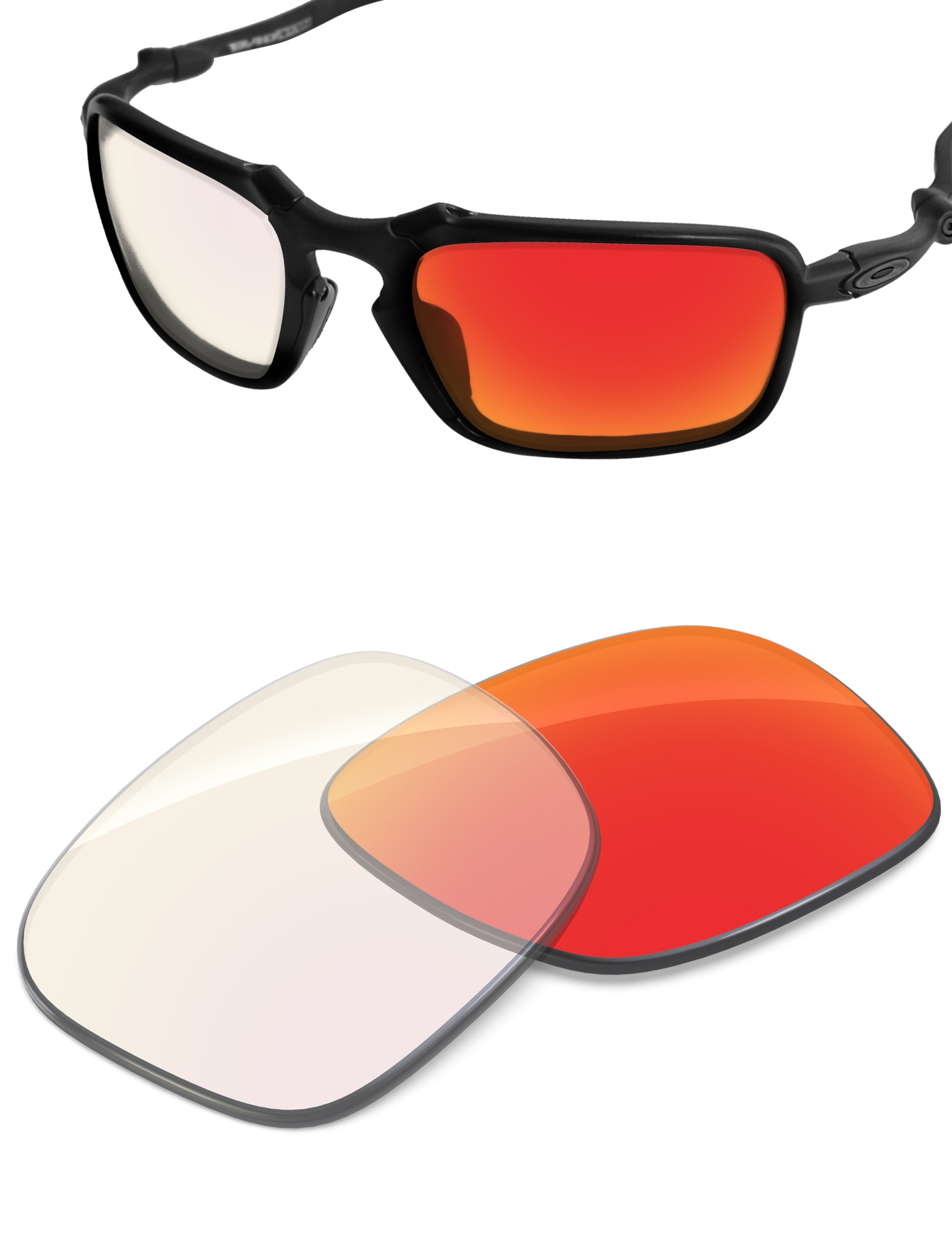 Fire Red FlashMirror™ Photochromic-Non-Polarized