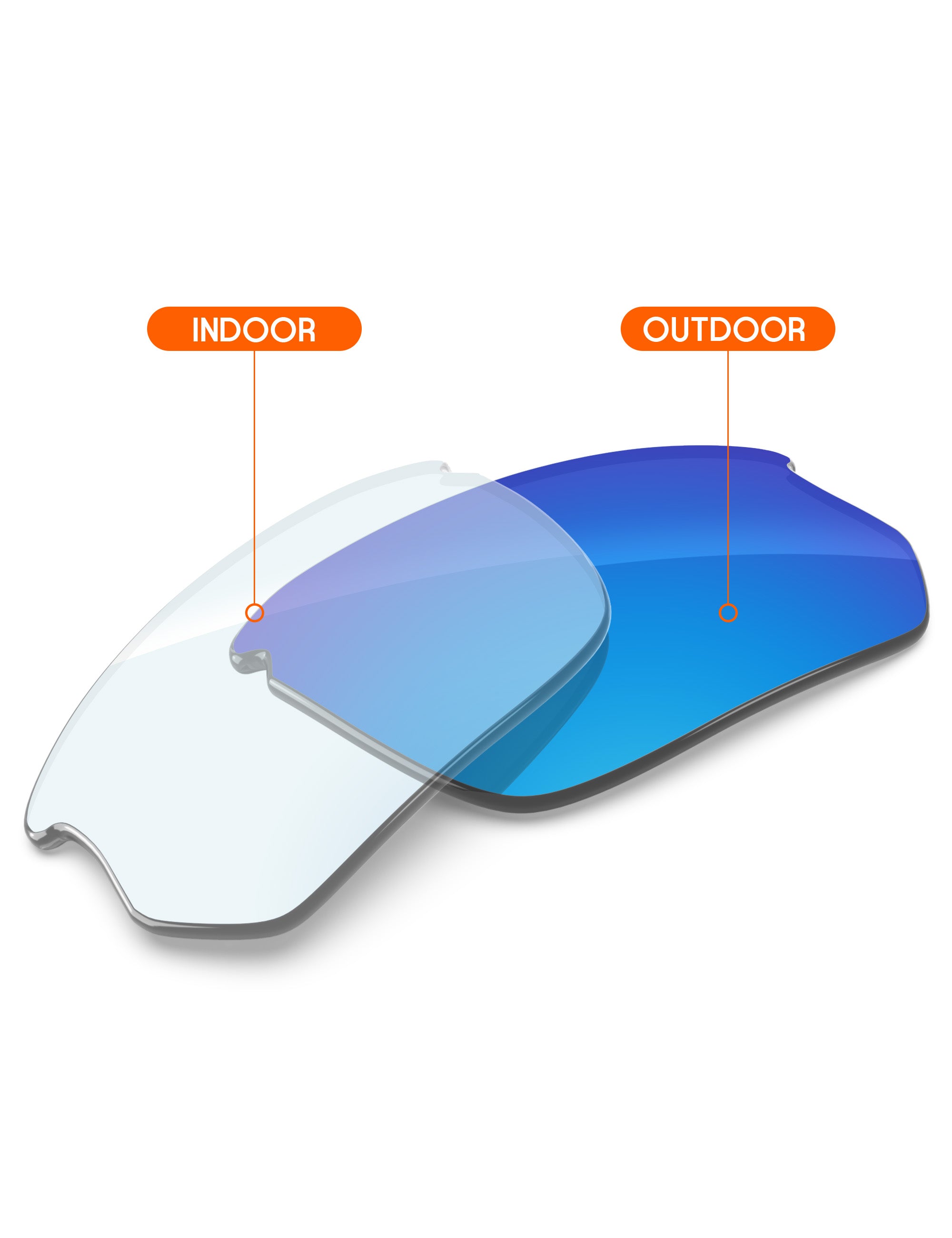 Sky Blue FlashMirror™ Photochromic-Non-Polarized