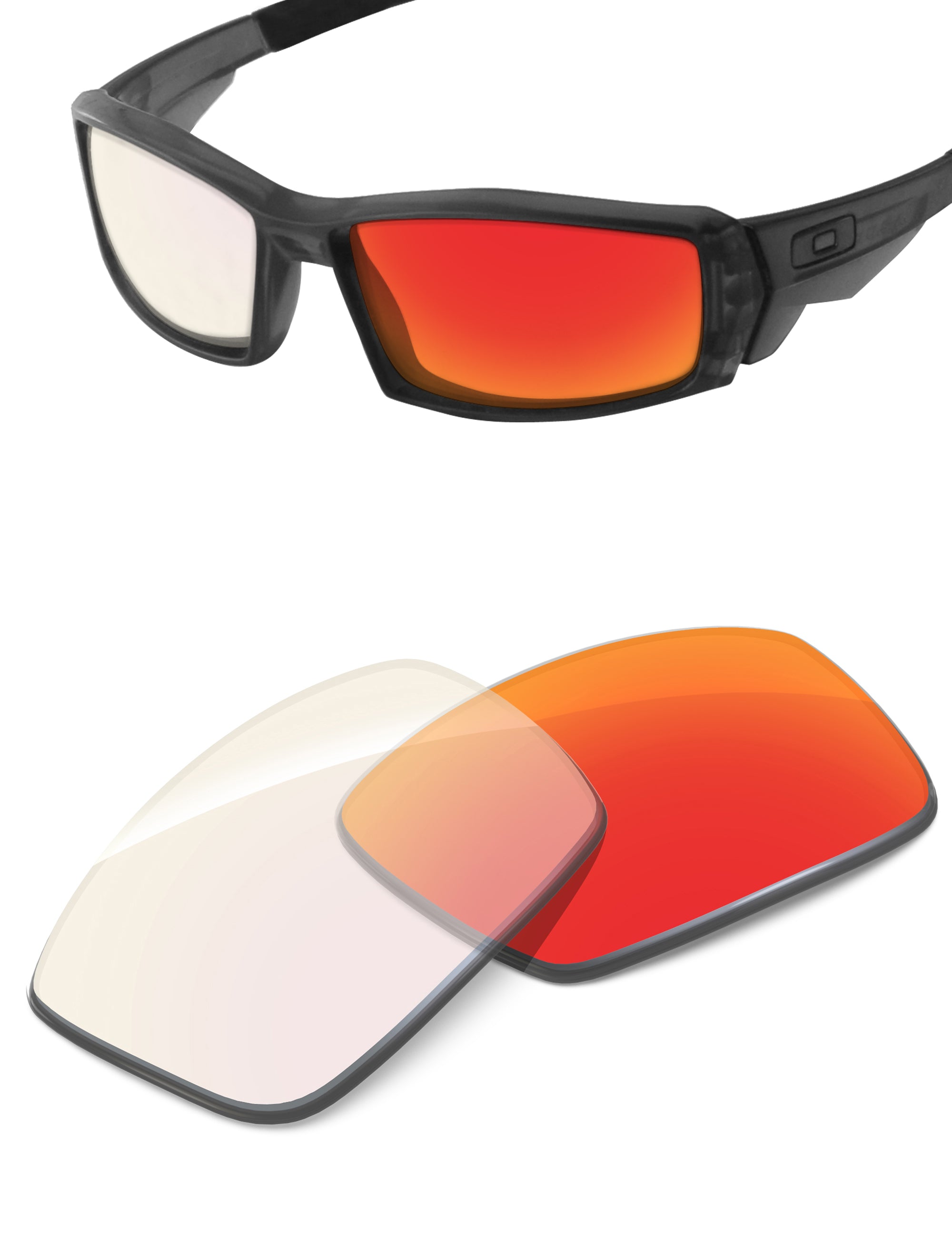 Fire Red FlashMirror™ Photochromic-Non-Polarized