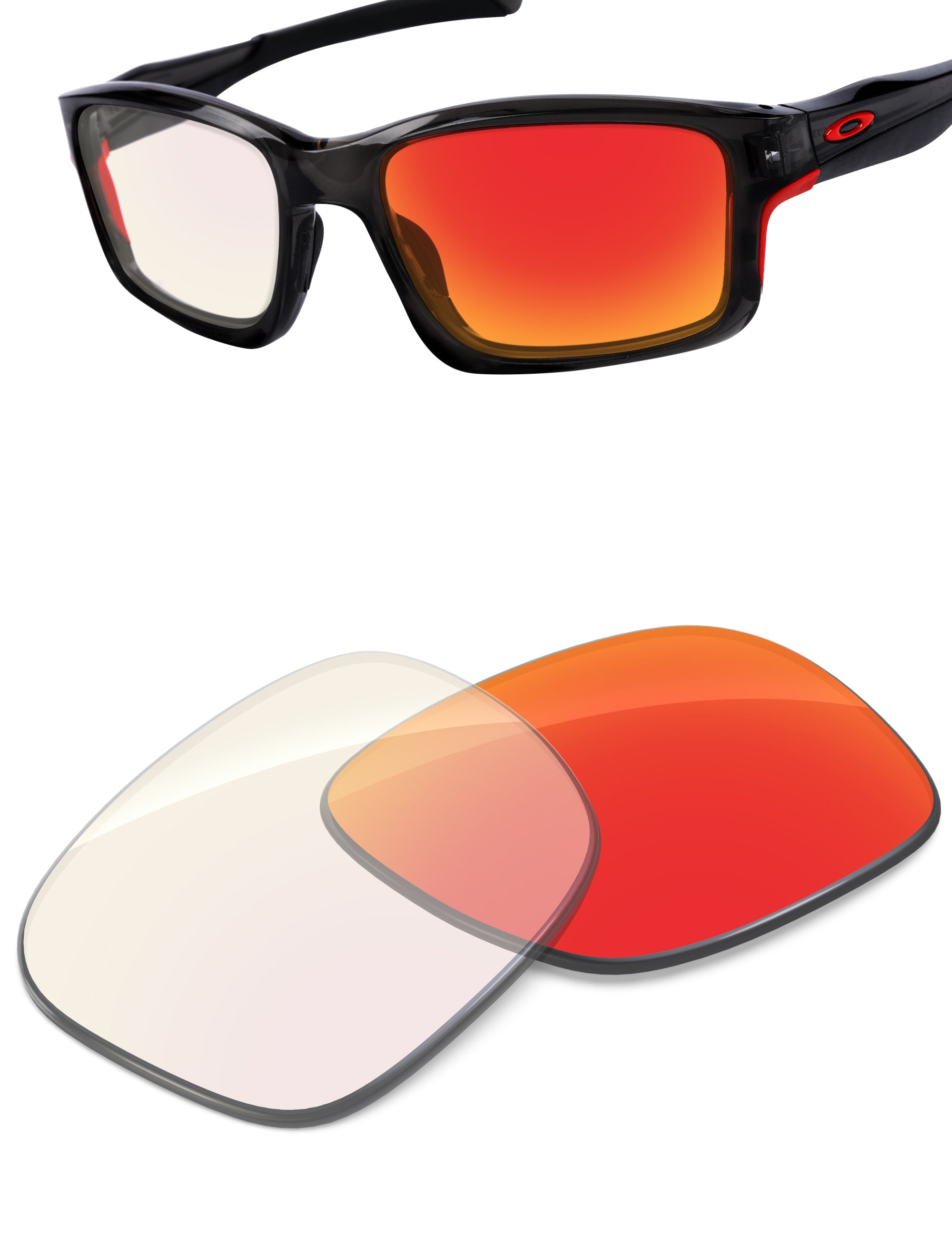 Fire Red FlashMirror™ Photochromic-Non-Polarized