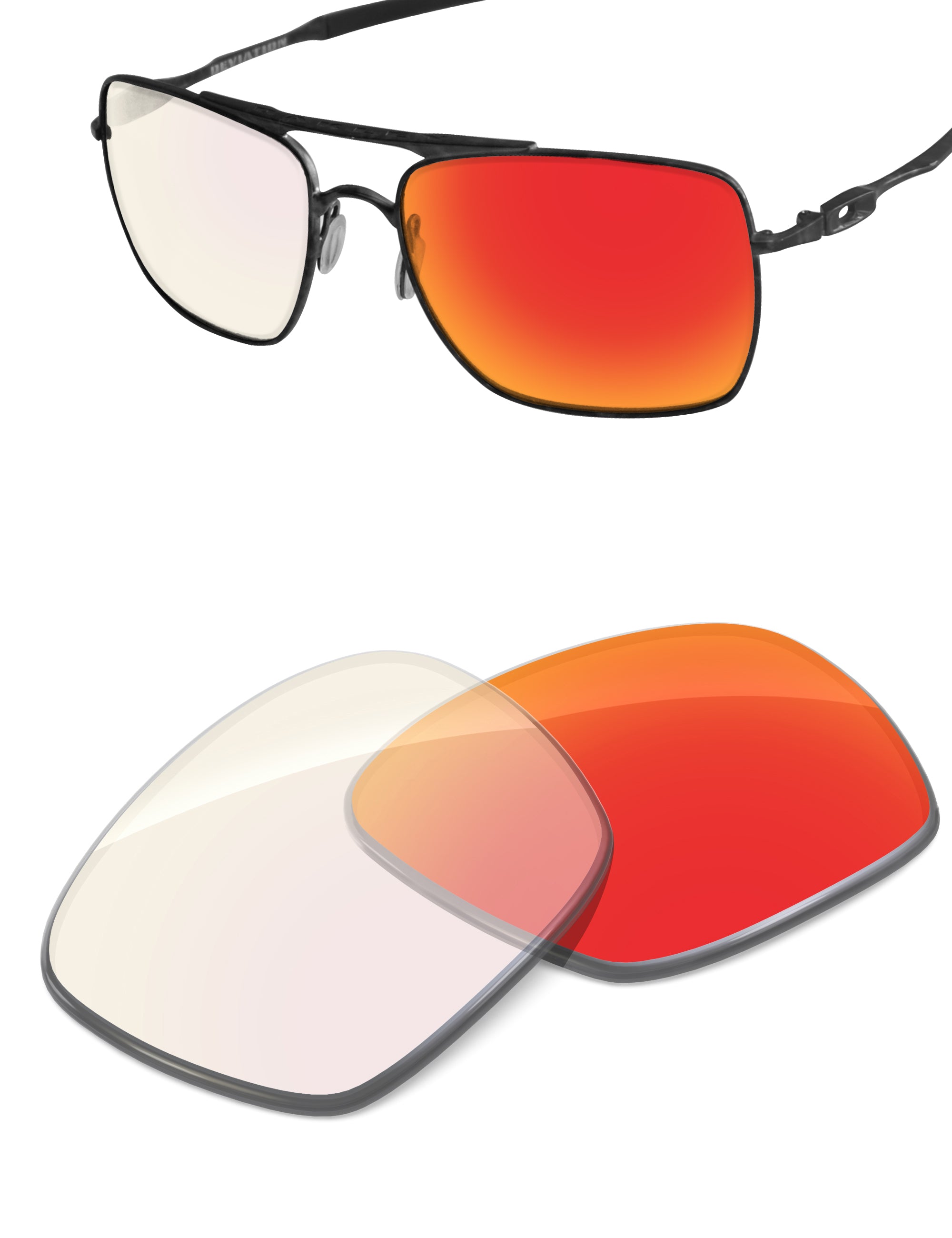 Fire Red FlashMirror™ Photochromic-Non-Polarized