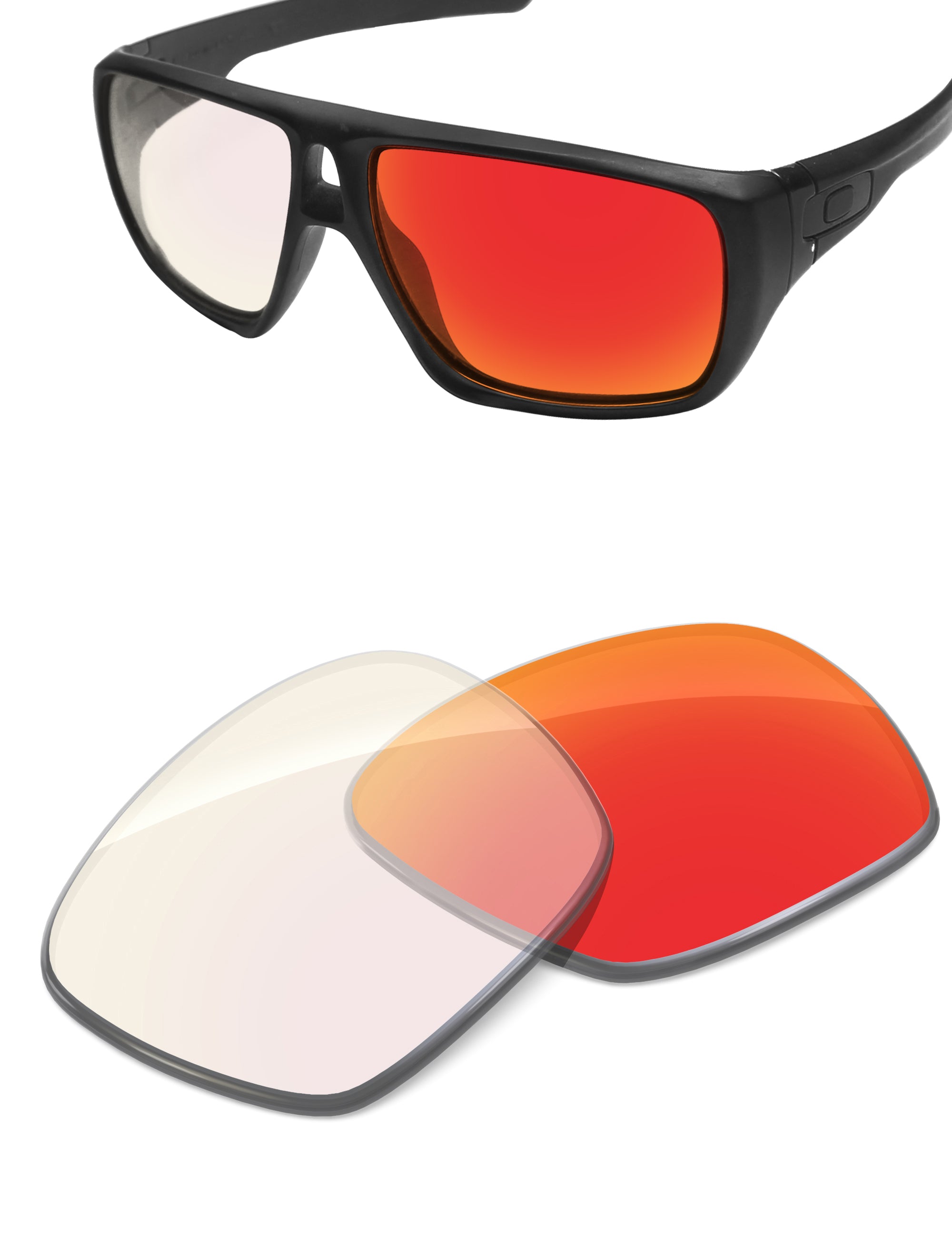 Fire Red FlashMirror™ Photochromic-Non-Polarized