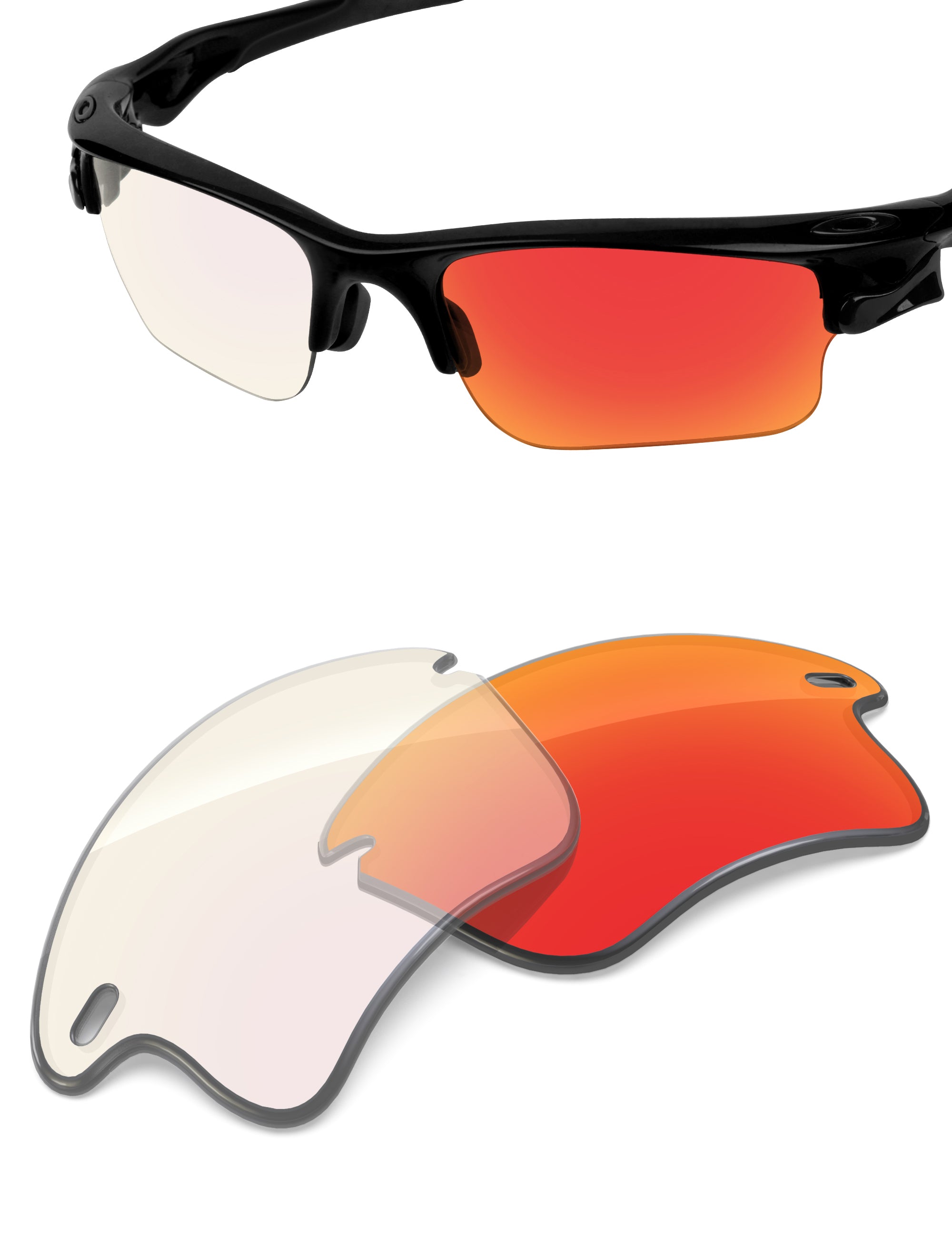 Fire Red FlashMirror™ Photochromic-Non-Polarized