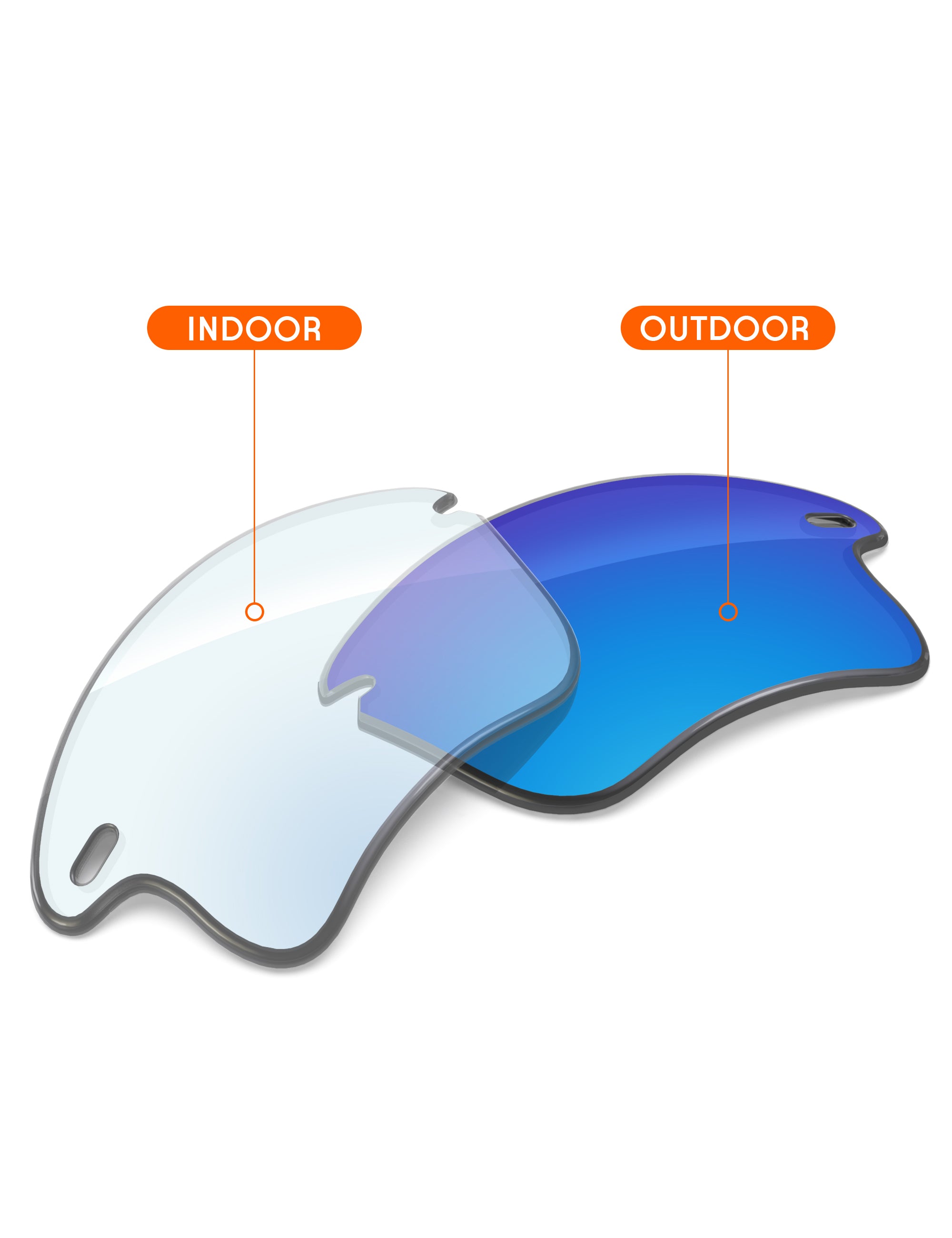 Sky Blue FlashMirror™ Photochromic-Non-Polarized