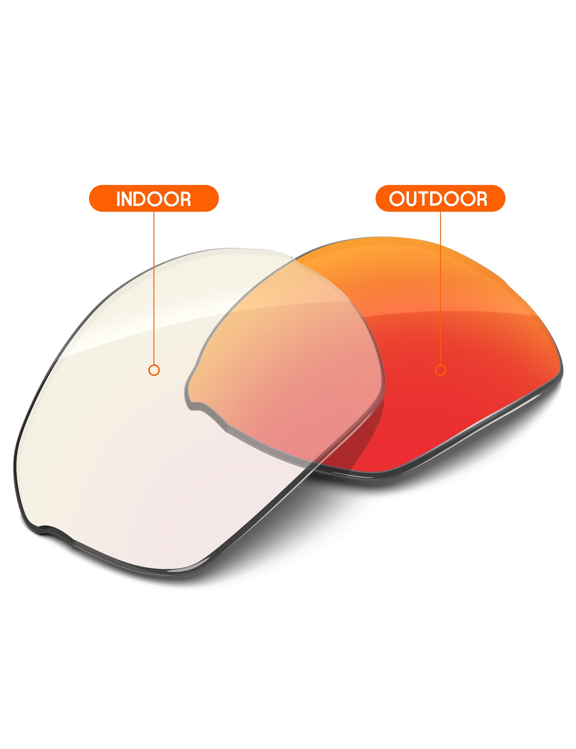 Fire Red FlashMirror™ Photochromic-Non-Polarized