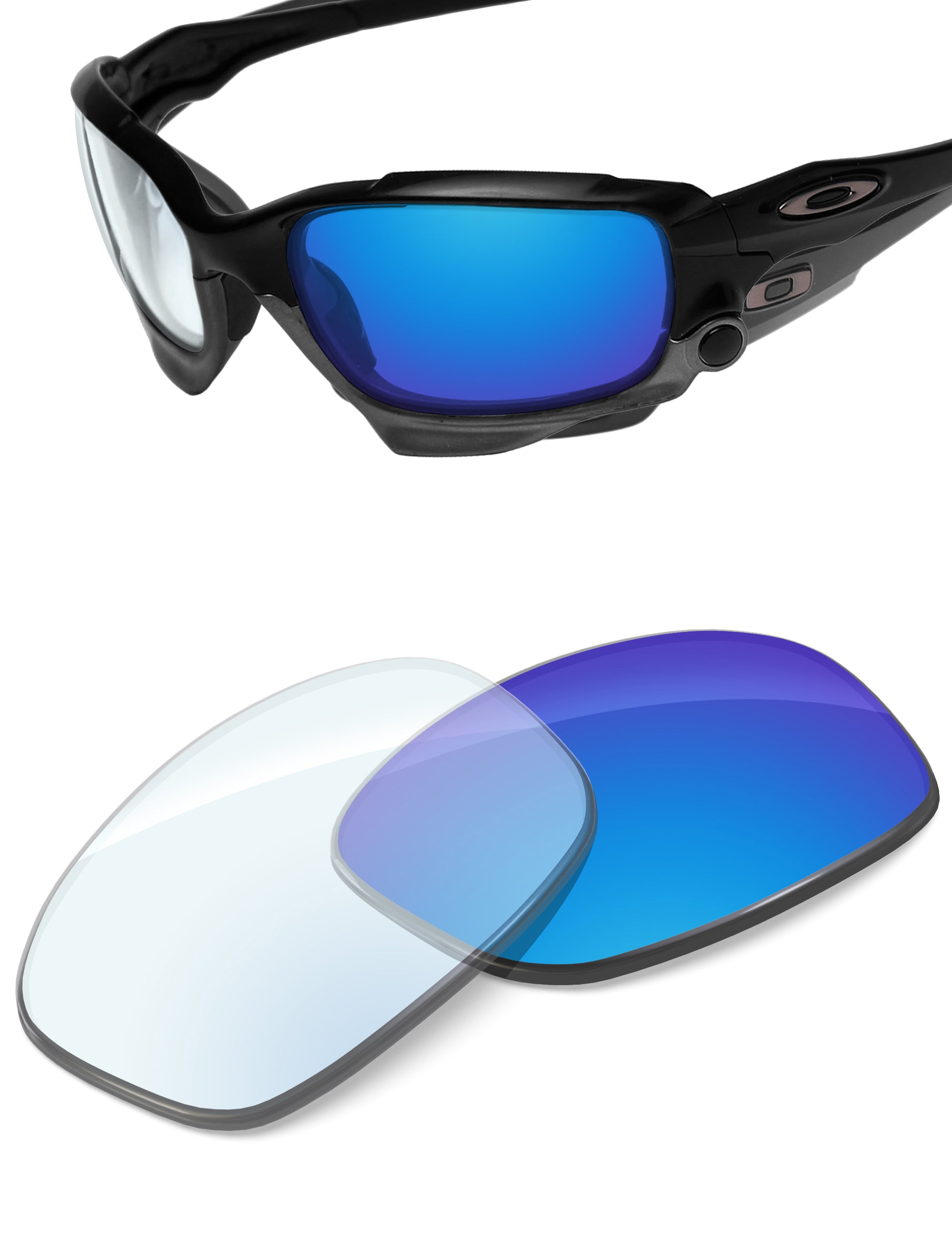 Sky Blue FlashMirror™ Photochromic-Non-Polarized