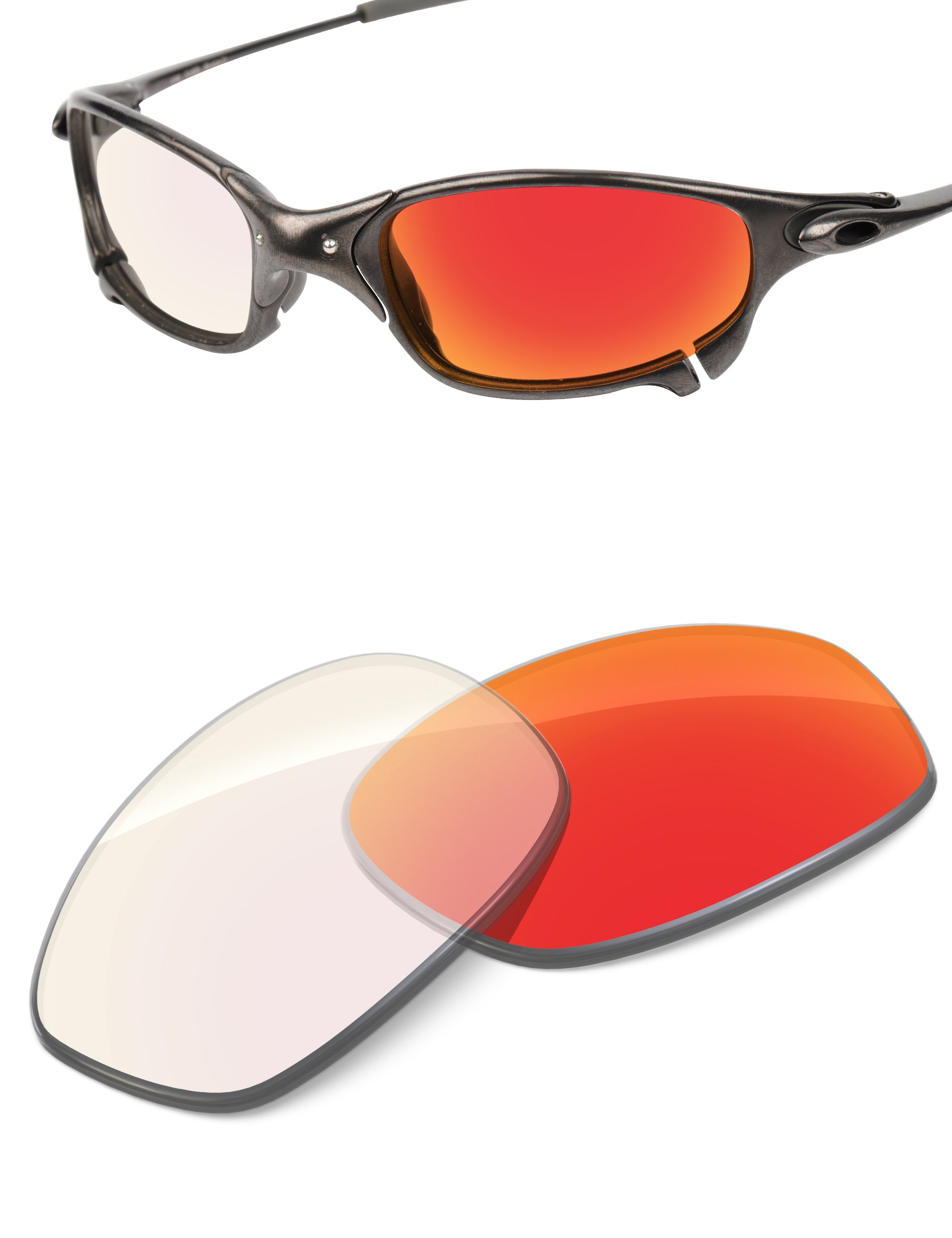 Fire Red FlashMirror™ Photochromic-Non-Polarized