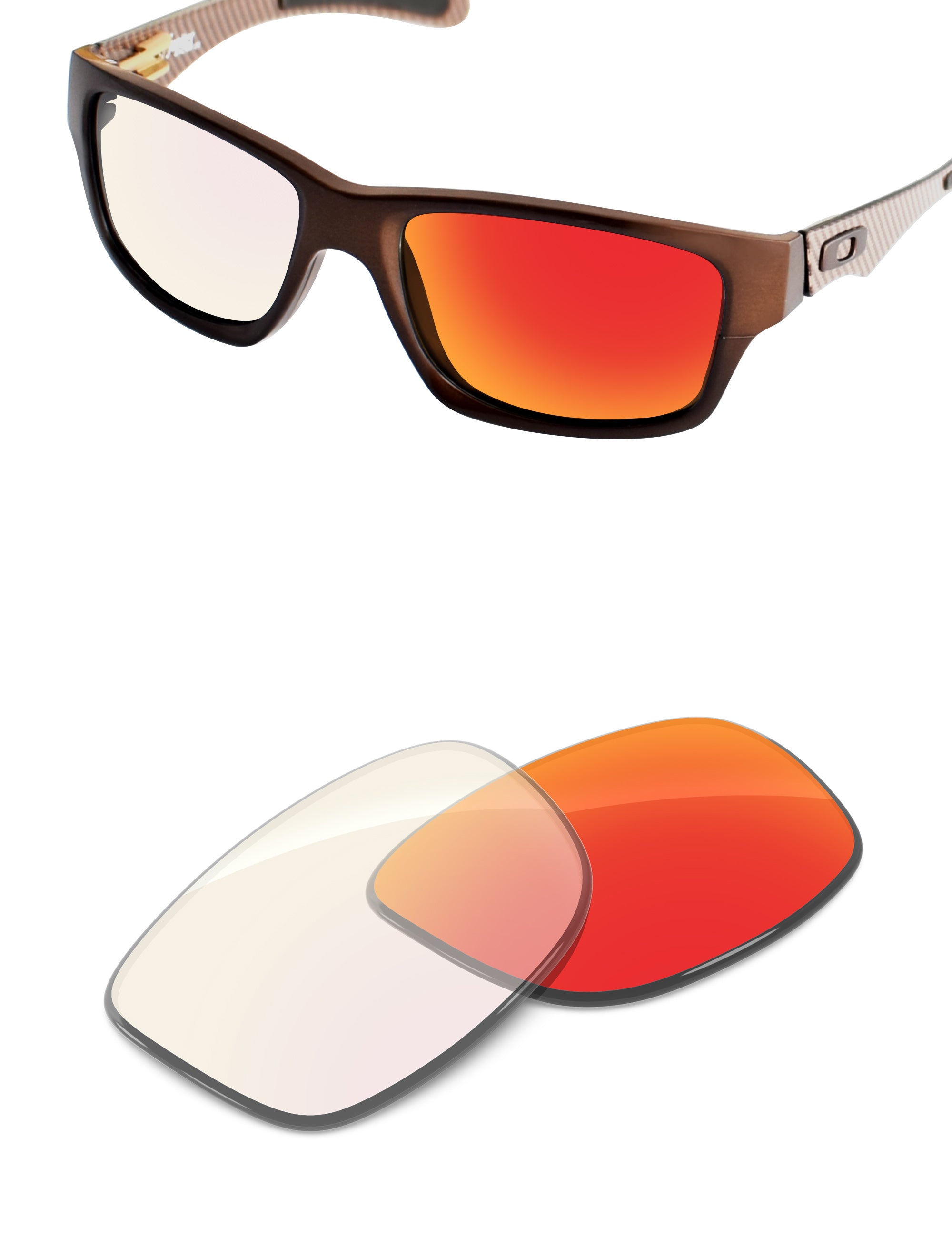 Fire Red FlashMirror™ Photochromic-Non-Polarized