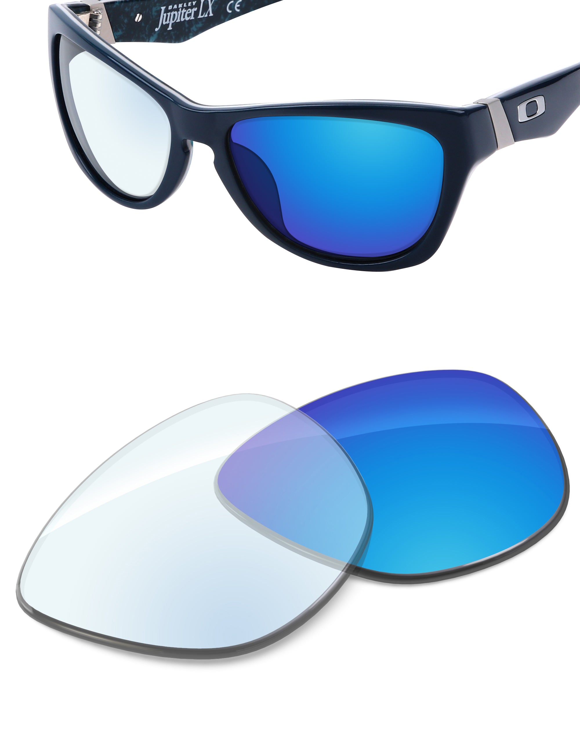 Sky Blue FlashMirror™ Photochromic-Non-Polarized