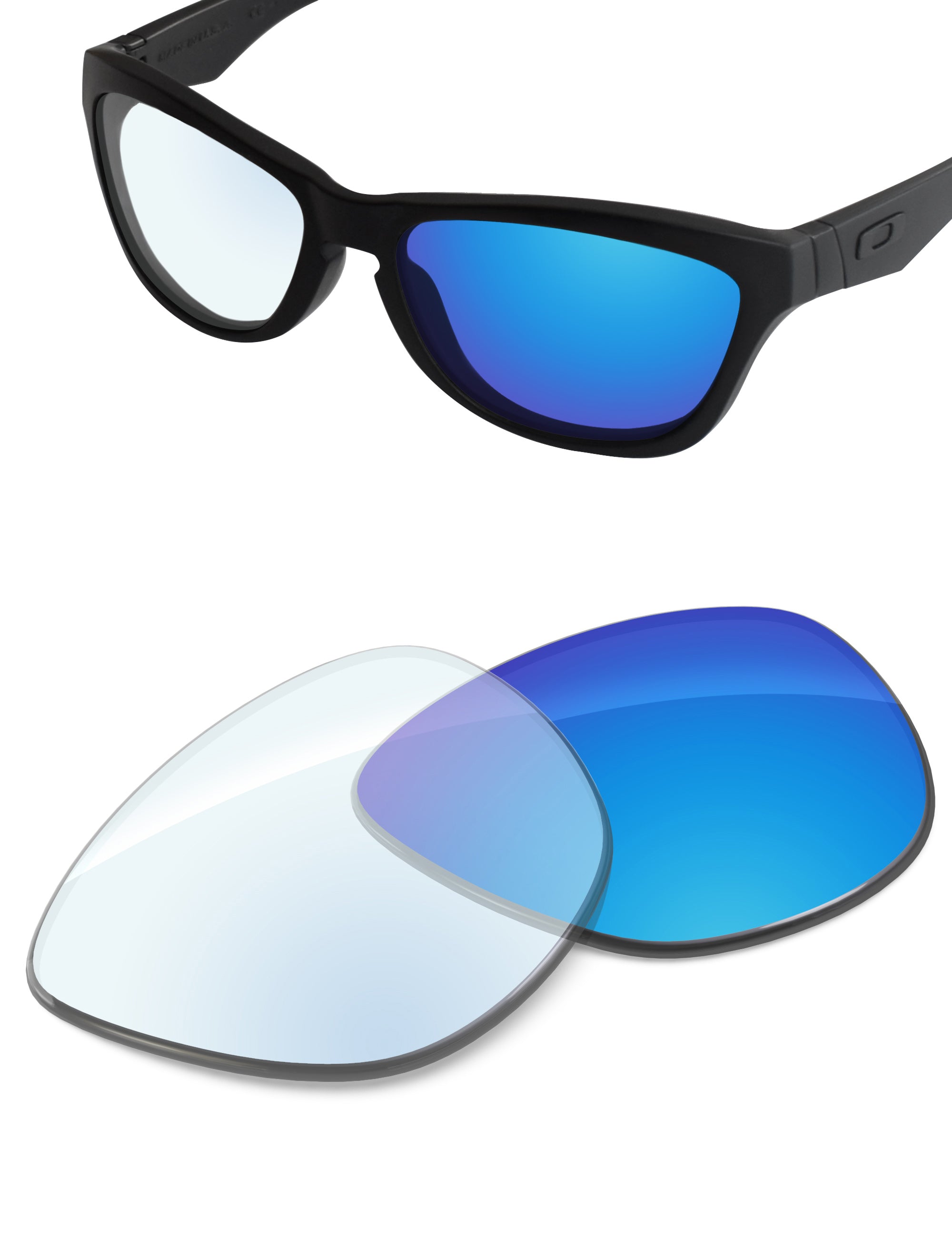 Sky Blue FlashMirror™ Photochromic-Non-Polarized