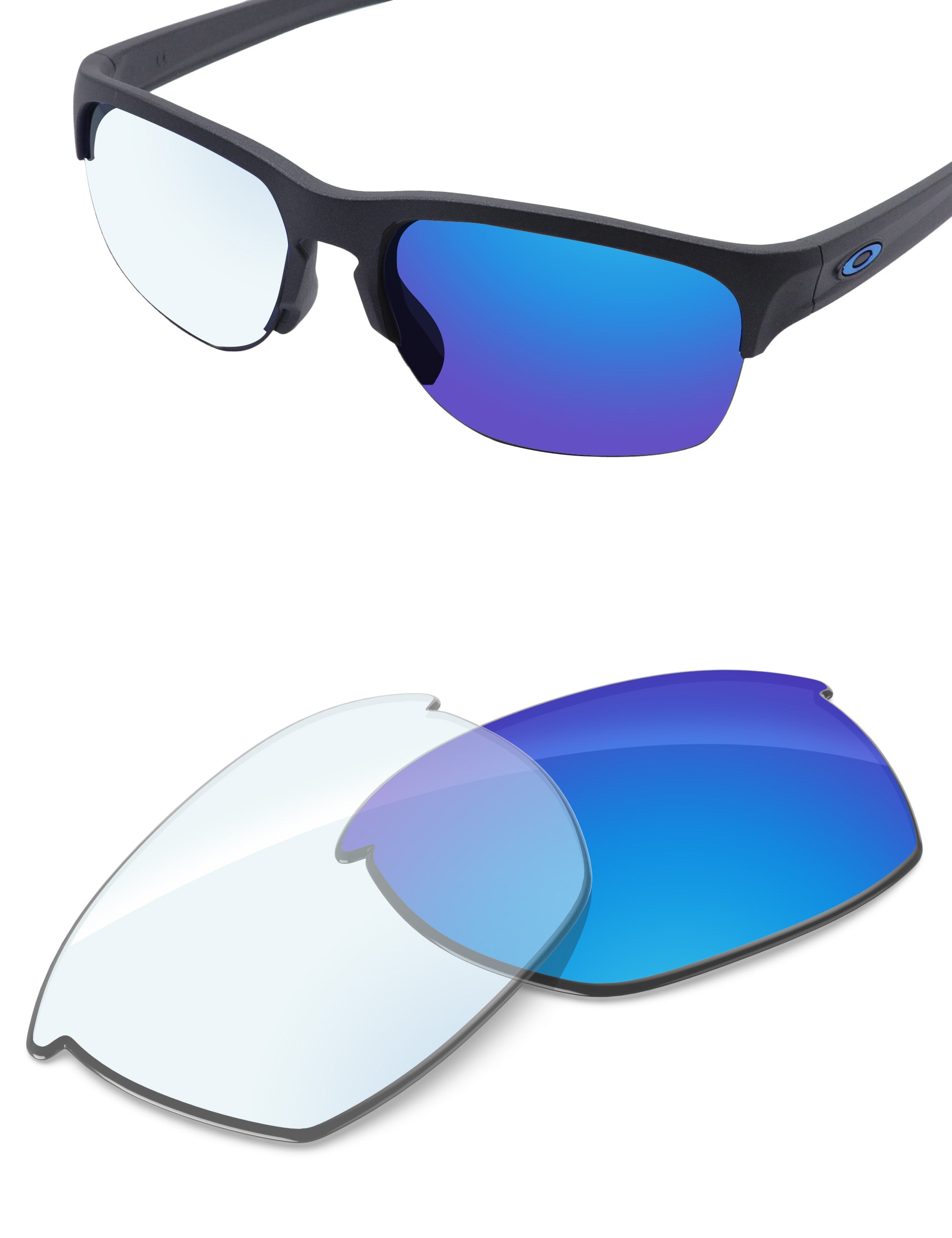 Sky Blue FlashMirror™ Photochromic-Non-Polarized
