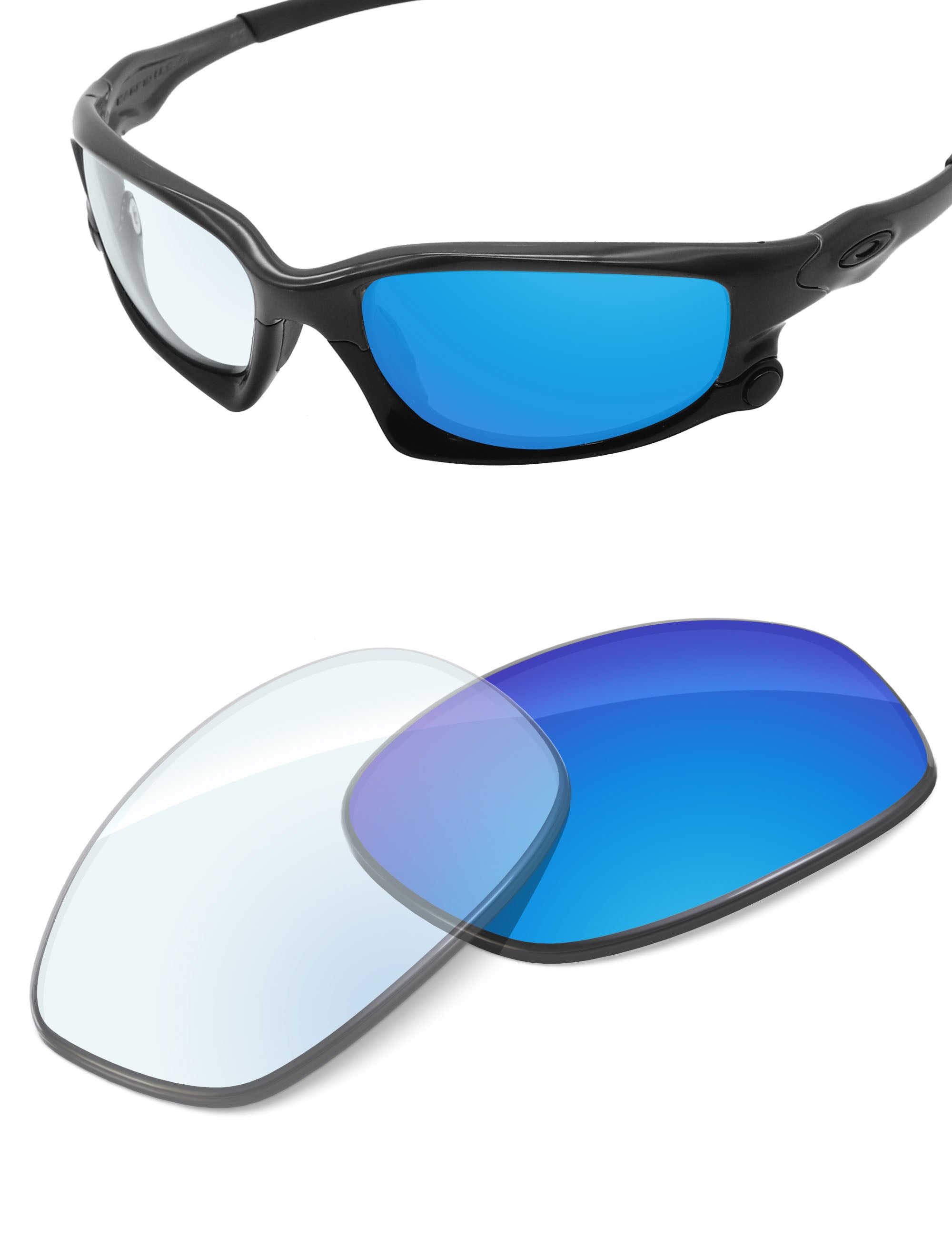 Sky Blue FlashMirror™ Photochromic-Non-Polarized