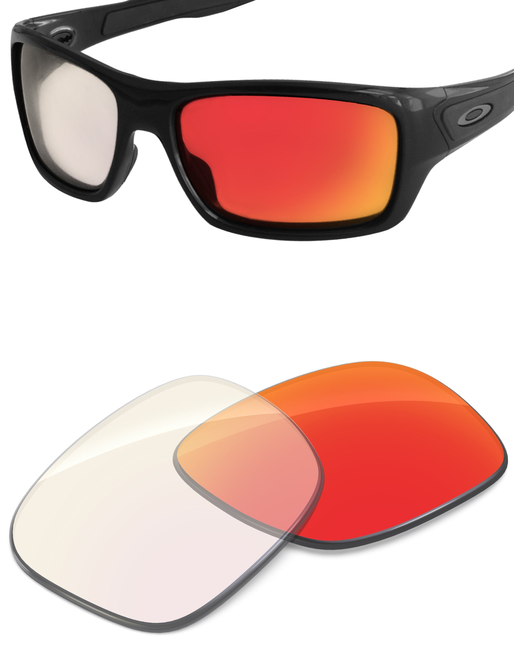 Fire Red FlashMirror™ Photochromic-Non-Polarized