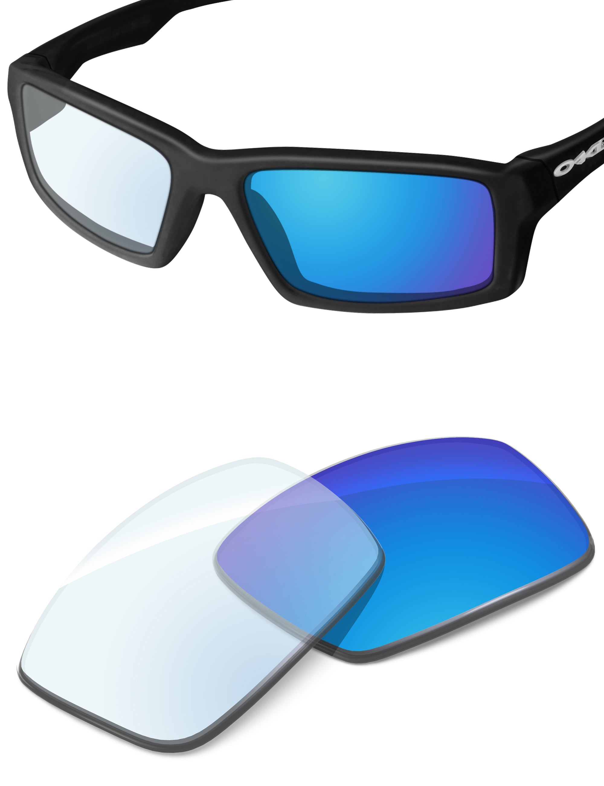 Sky Blue FlashMirror™ Photochromic-Non-Polarized