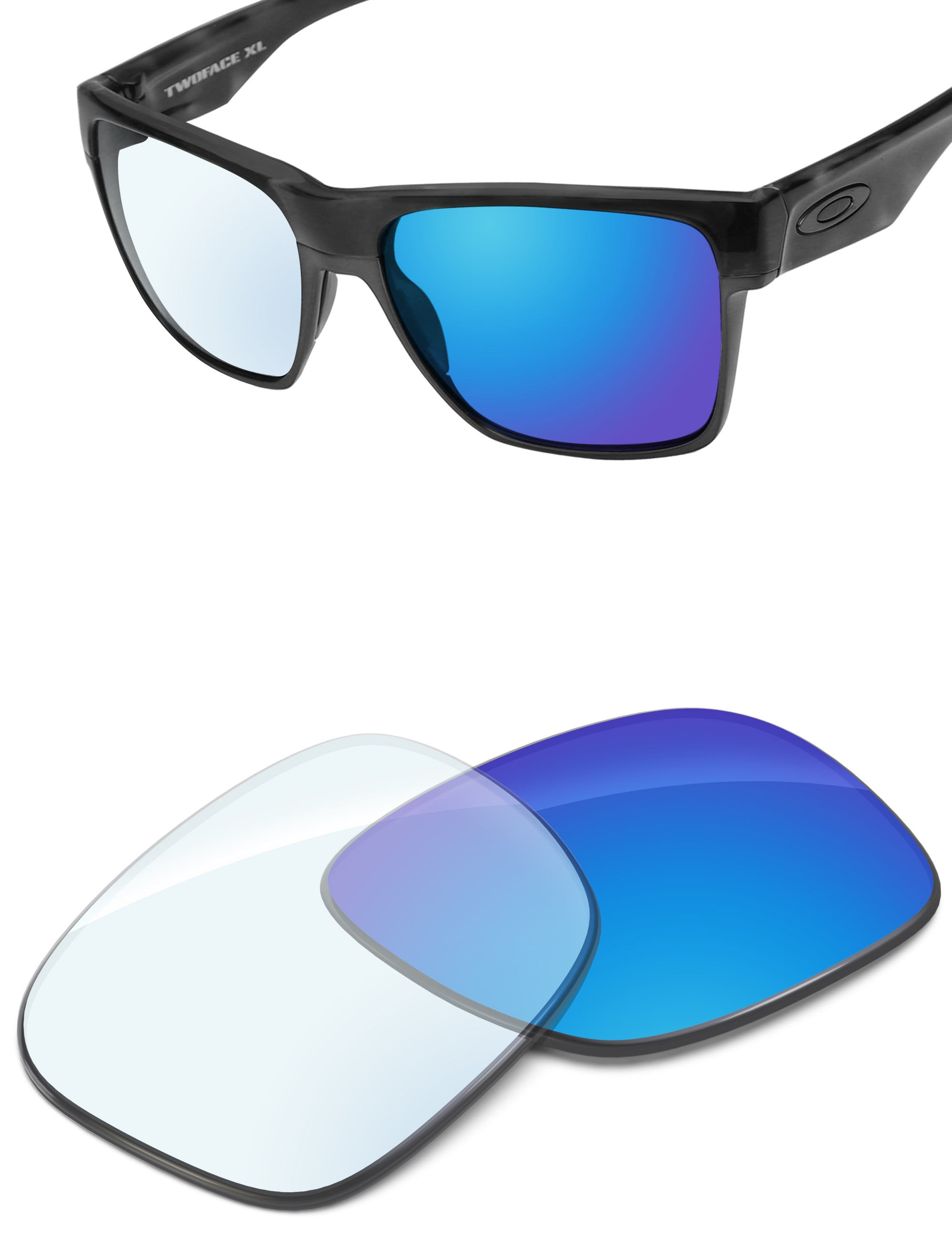 Sky Blue FlashMirror™ Photochromic-Non-Polarized