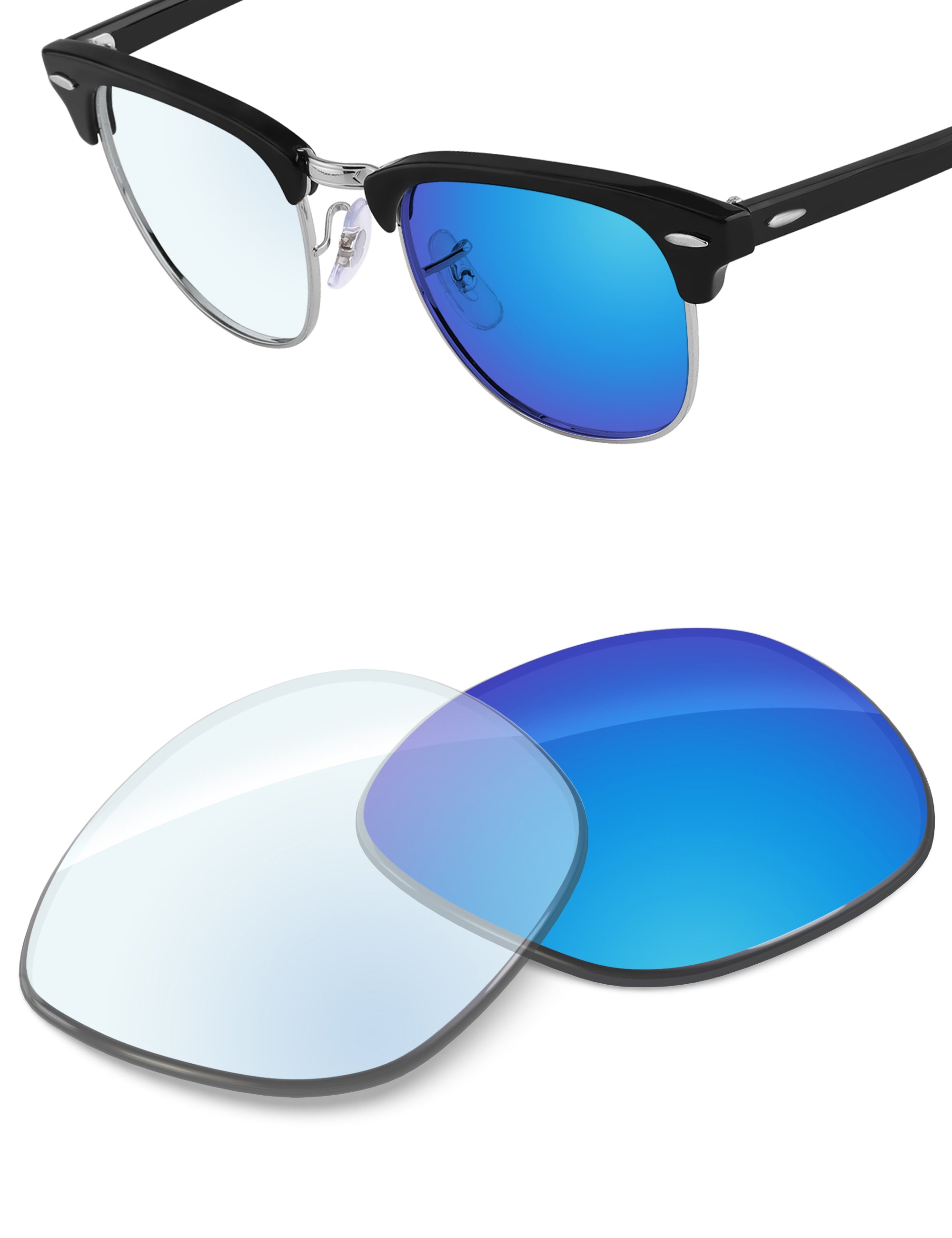 Sky Blue FlashMirror™ Photochromic-Non-Polarized