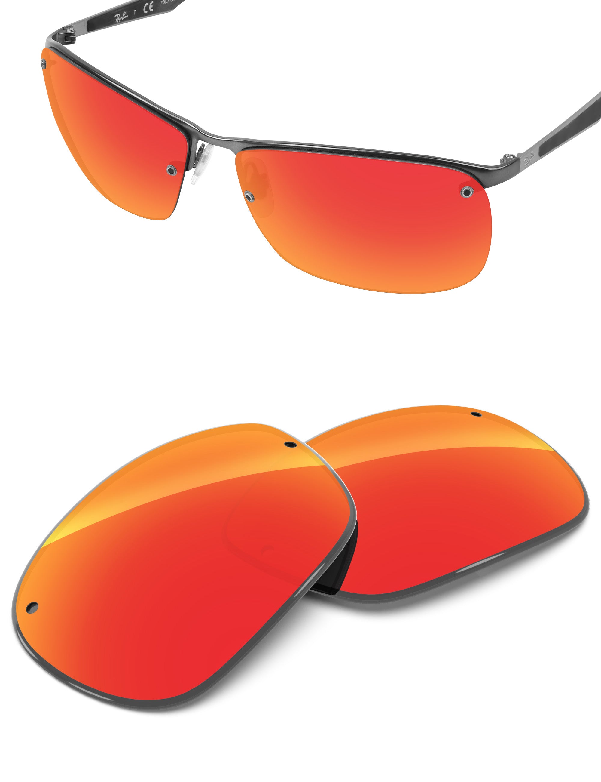 Fire Red FlashMirror™-Non-Polarized