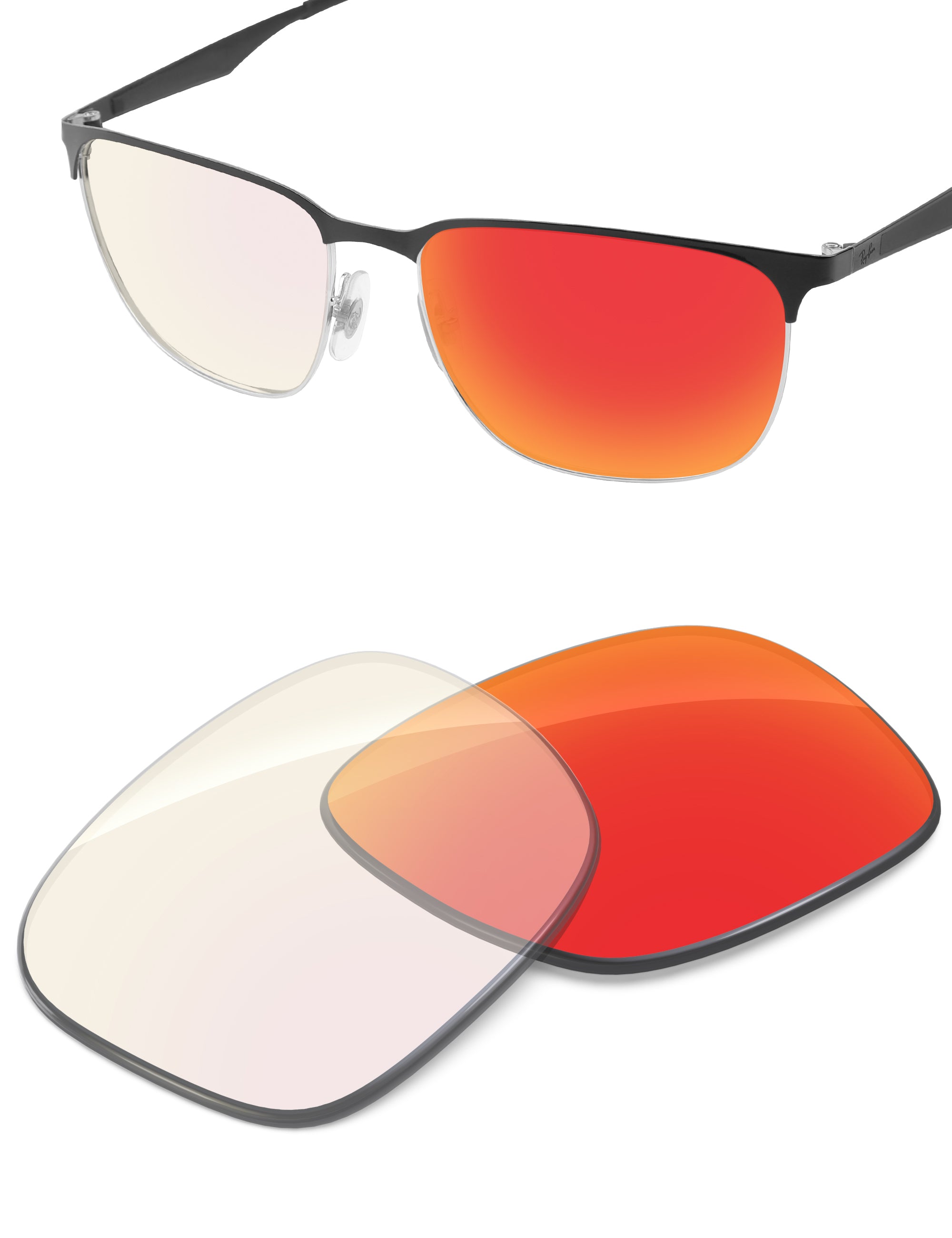 Fire Red FlashMirror™ Photochromic-Non-Polarized