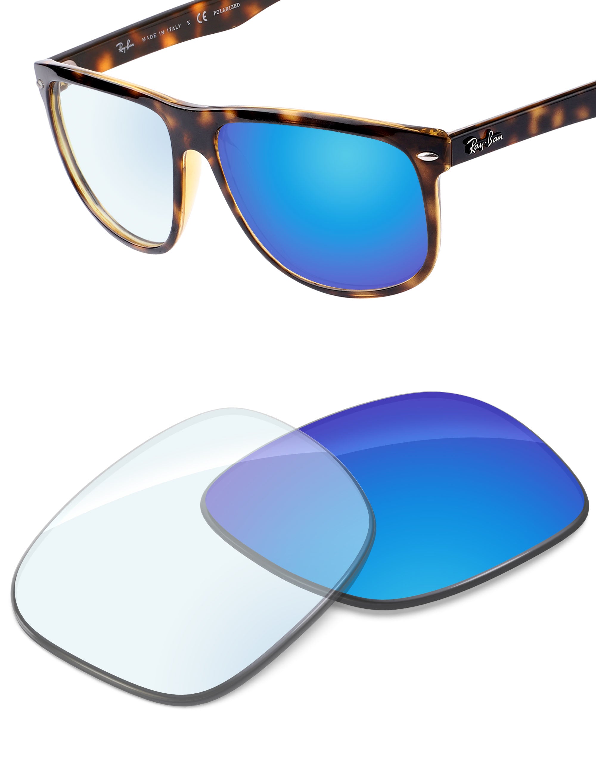 Sky Blue FlashMirror™ Photochromic-Non-Polarized