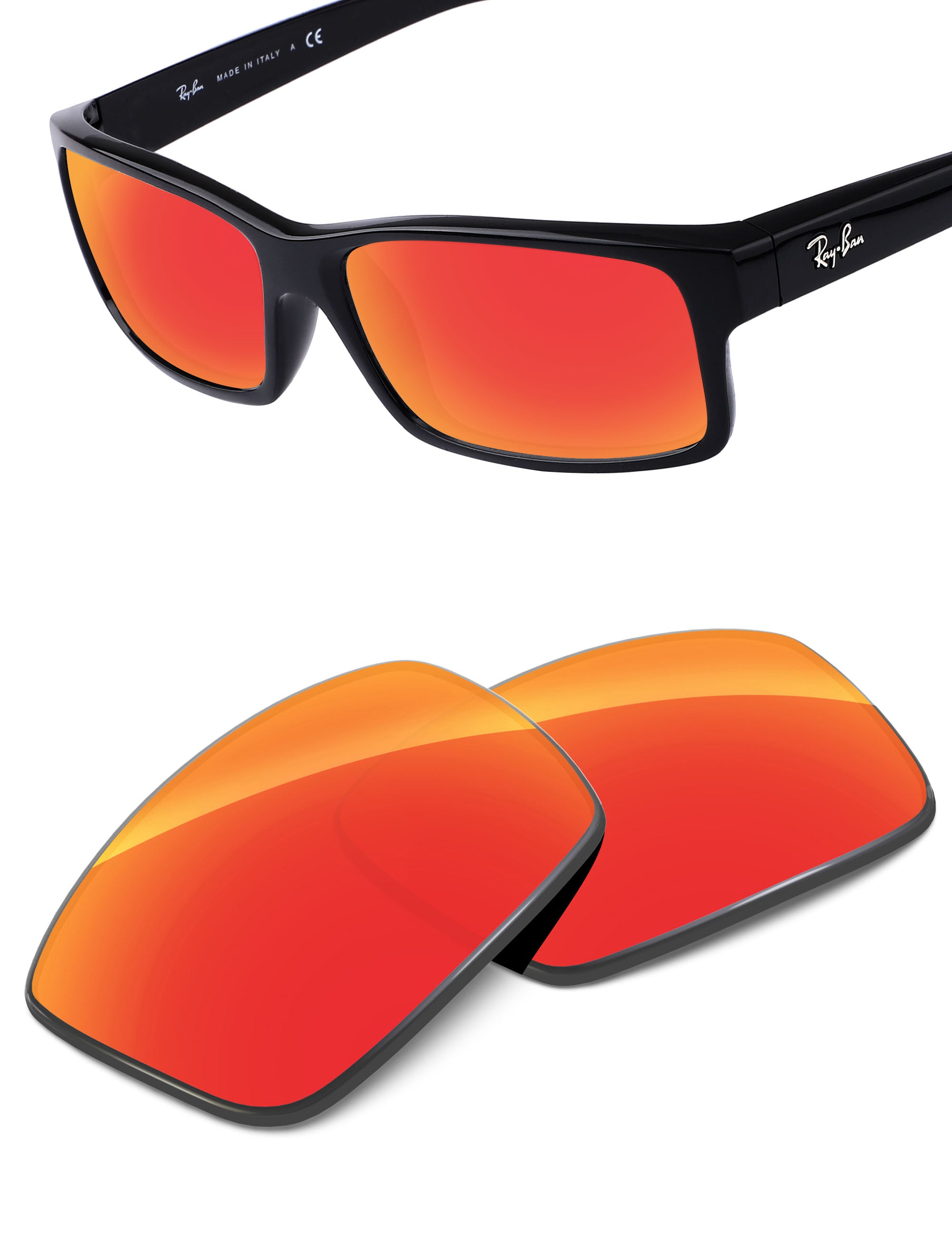 Fire Red FlashMirror™-Non-Polarized