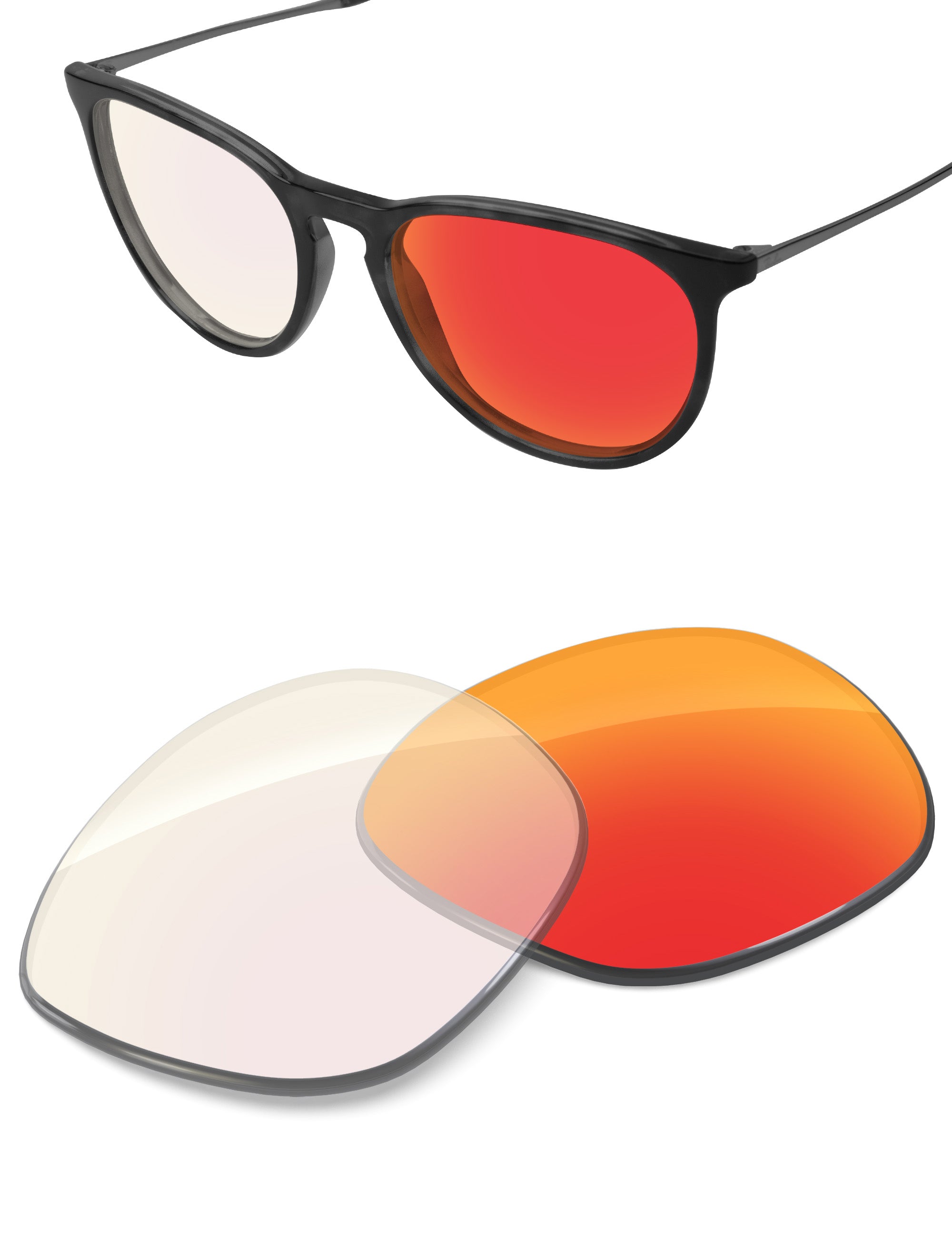 Fire Red FlashMirror™ Photochromic-Non-Polarized