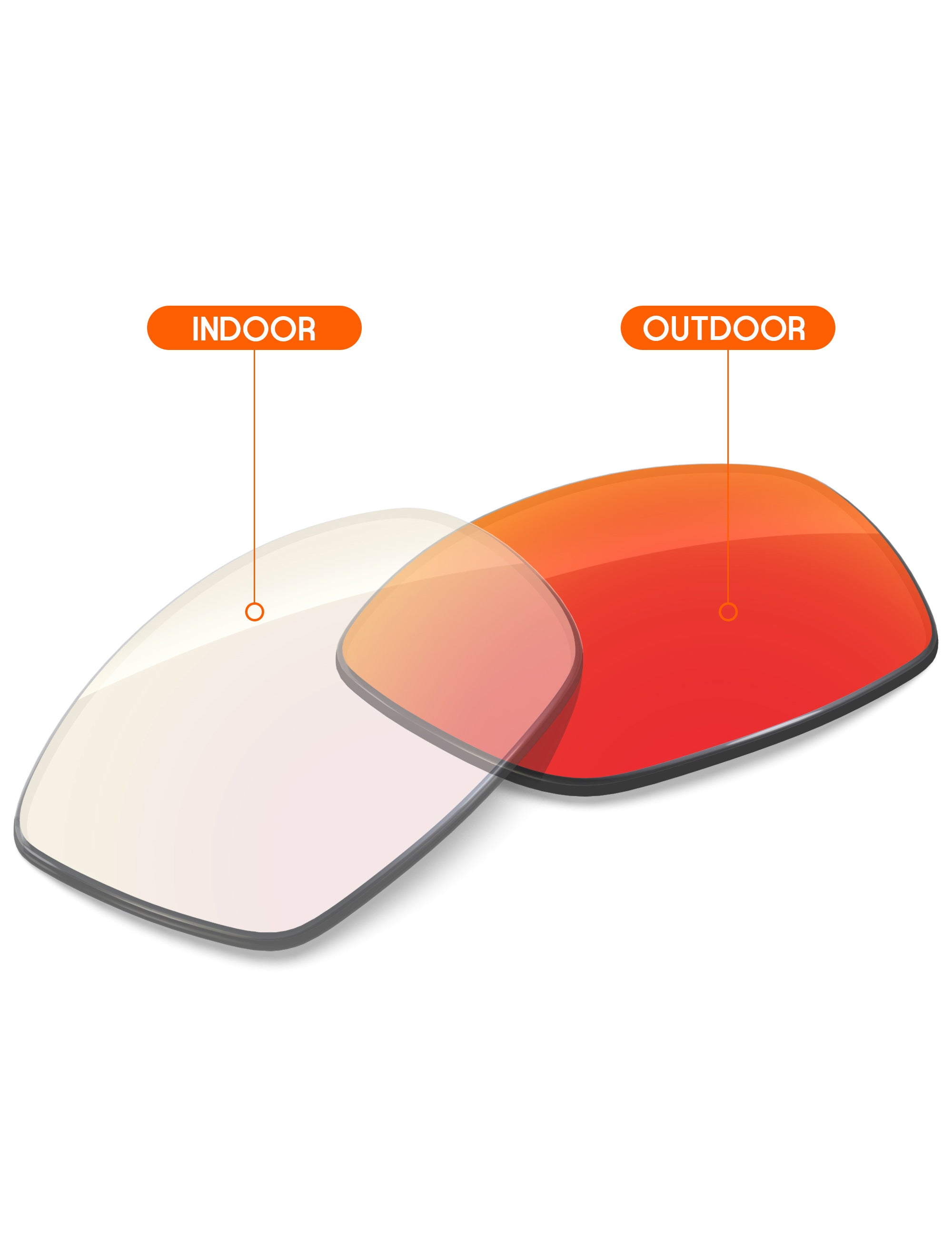 Fire Red FlashMirror™ Photochromic-Non-Polarized