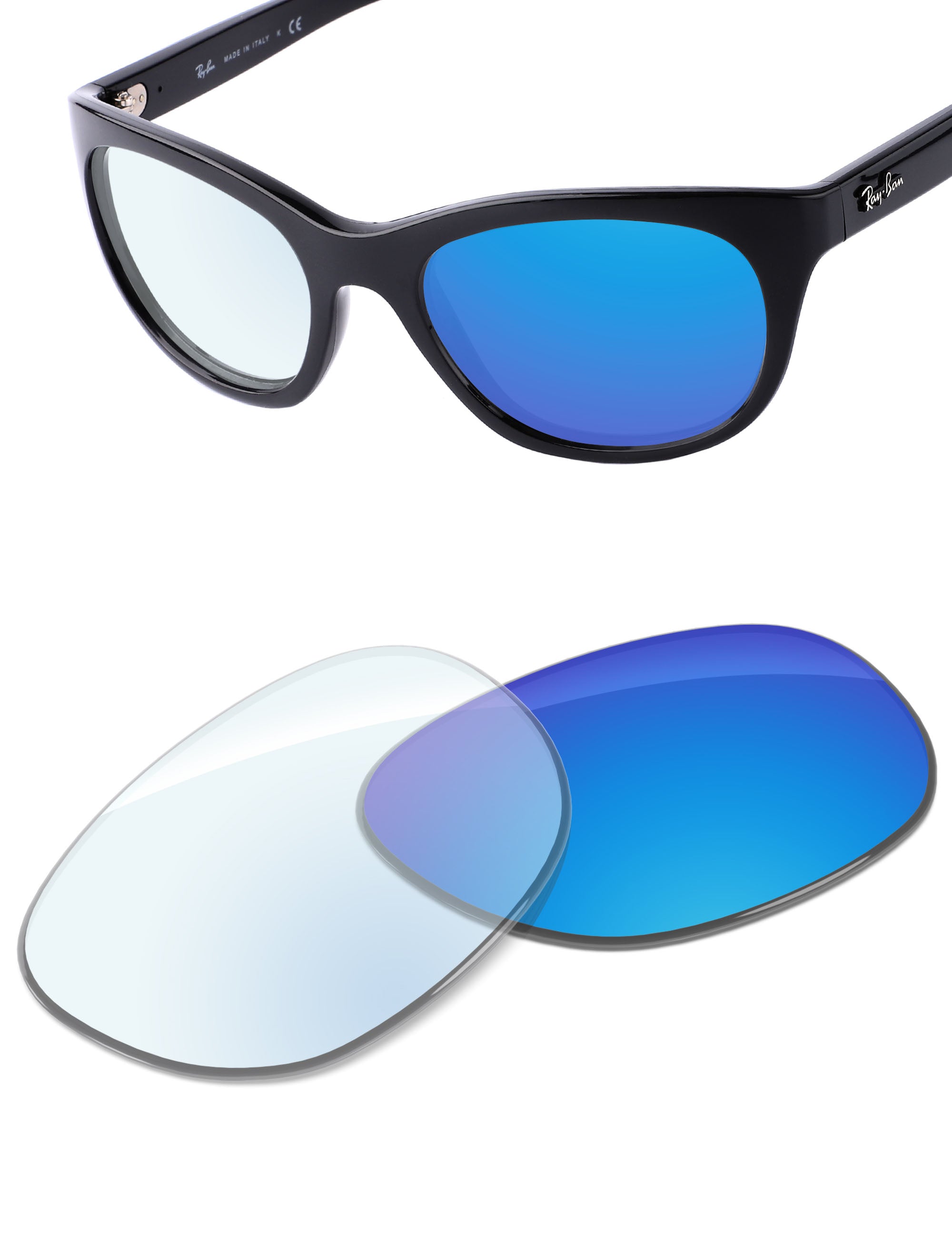 Sky Blue FlashMirror™ Photochromic-Non-Polarized