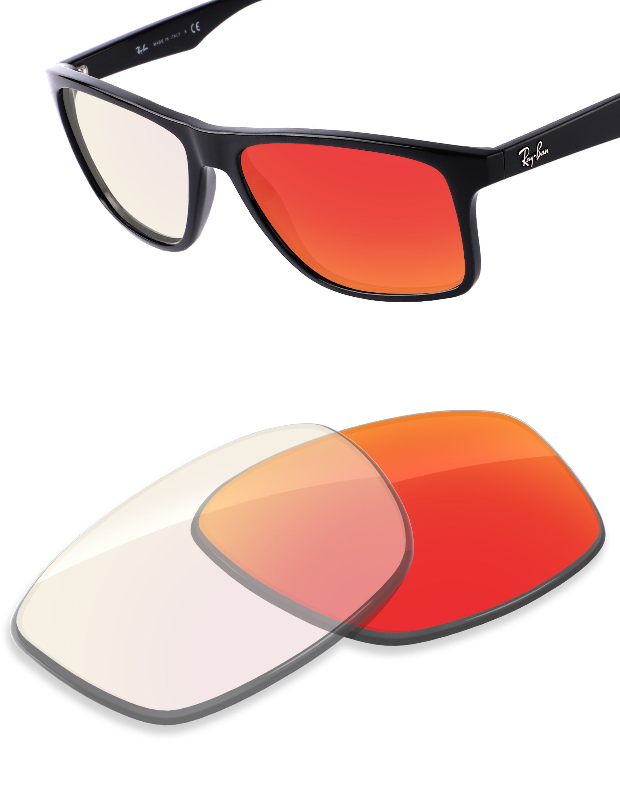 Fire Red FlashMirror™ Photochromic-Non-Polarized