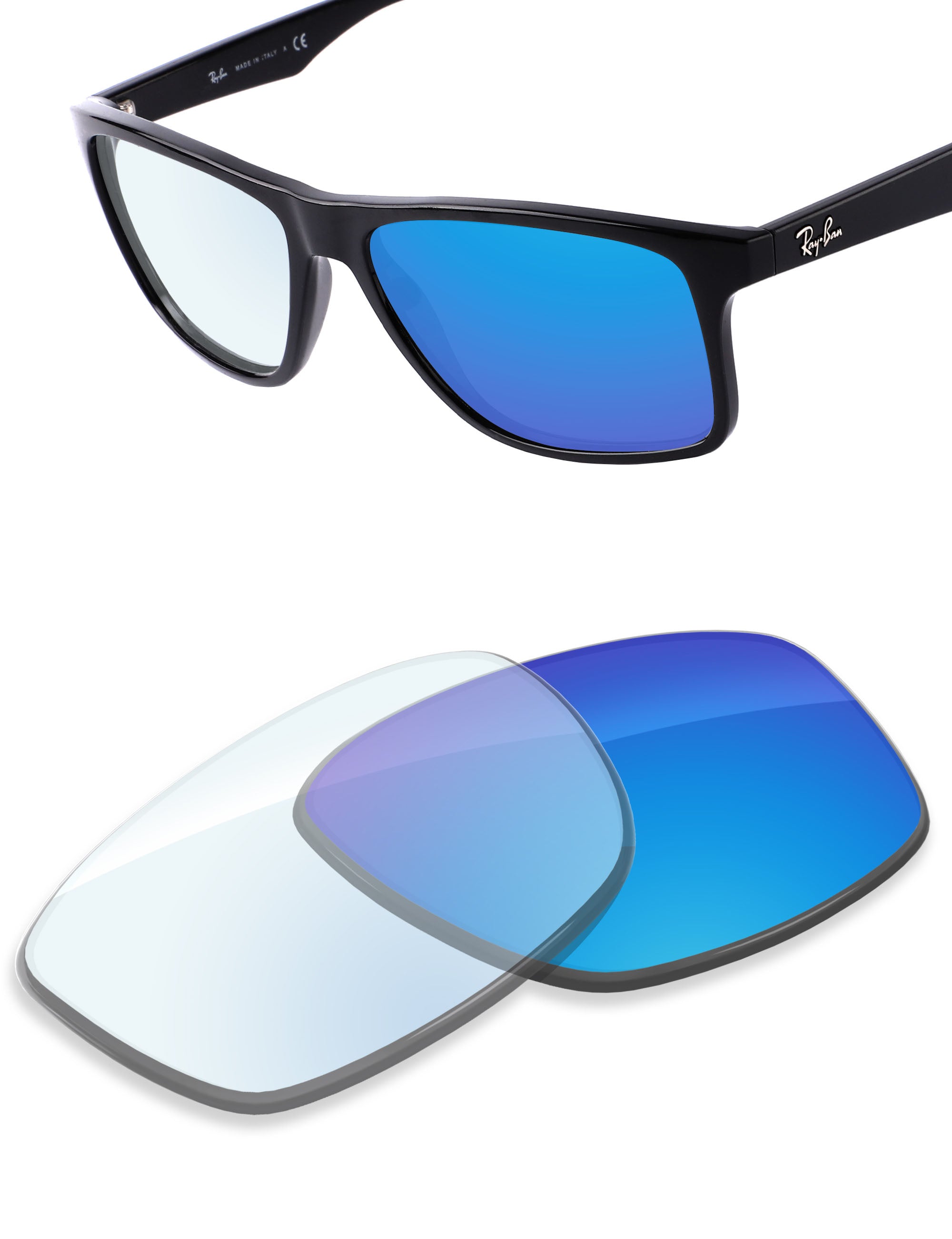 Sky Blue FlashMirror™ Photochromic-Non-Polarized