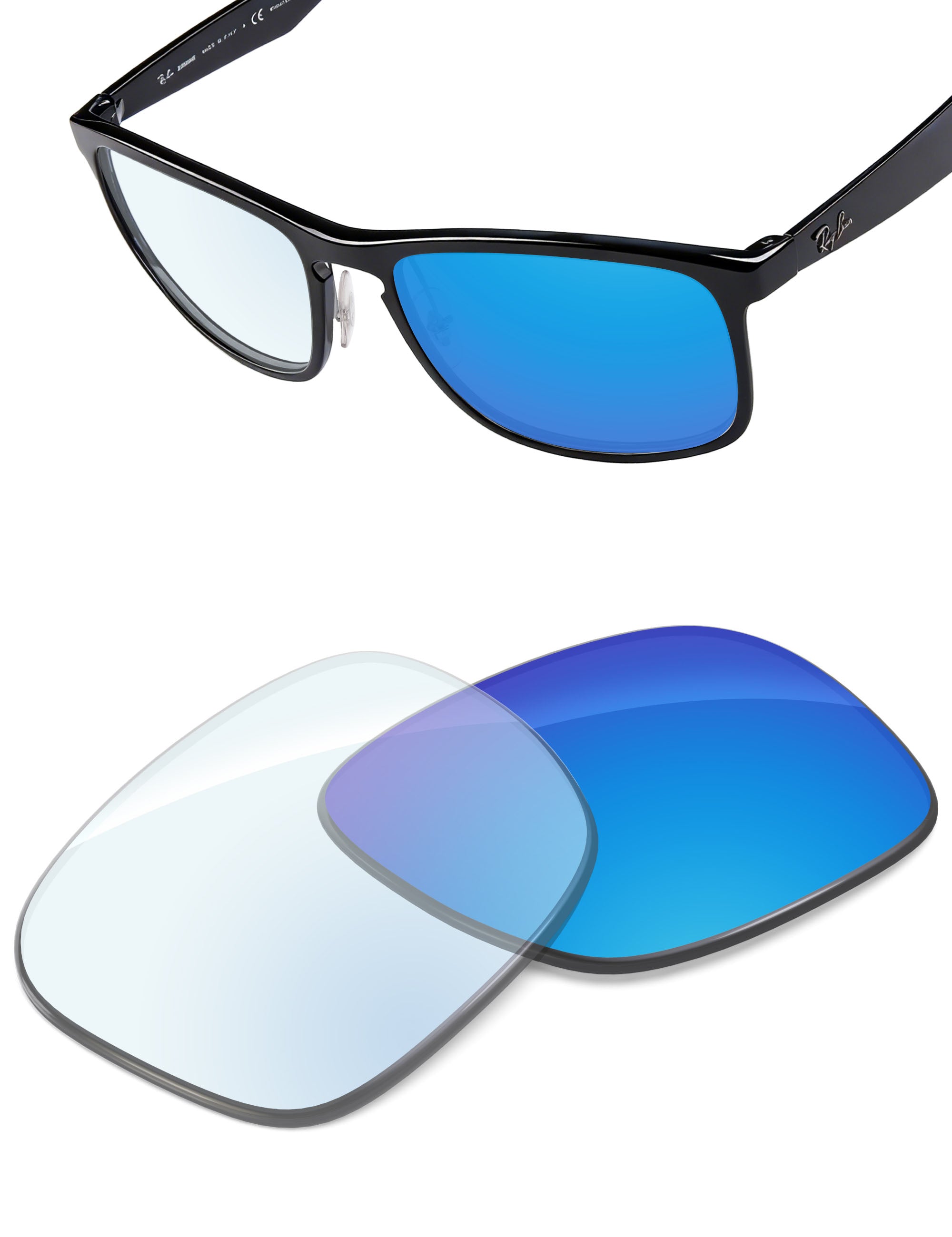 Sky Blue FlashMirror™ Photochromic-Non-Polarized