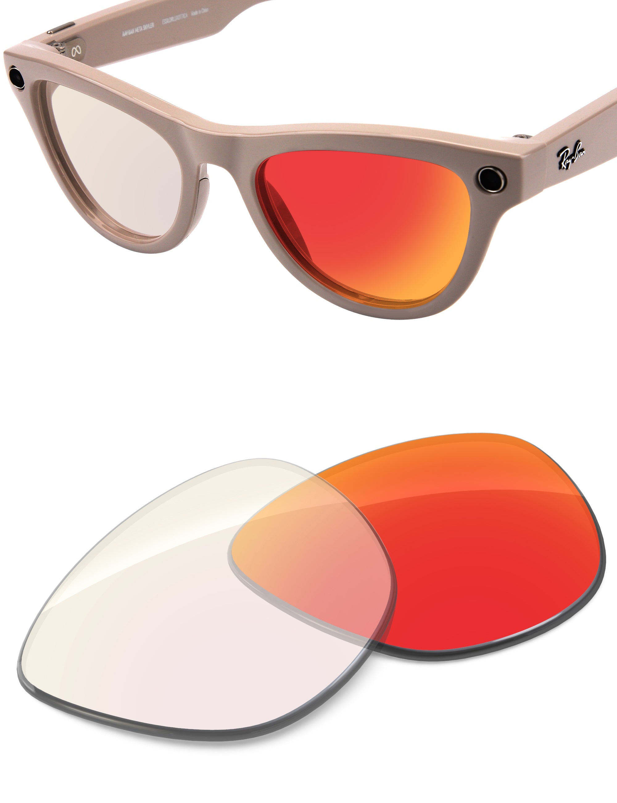 Fire Red FlashMirror™ Photochromic-Non-Polarized