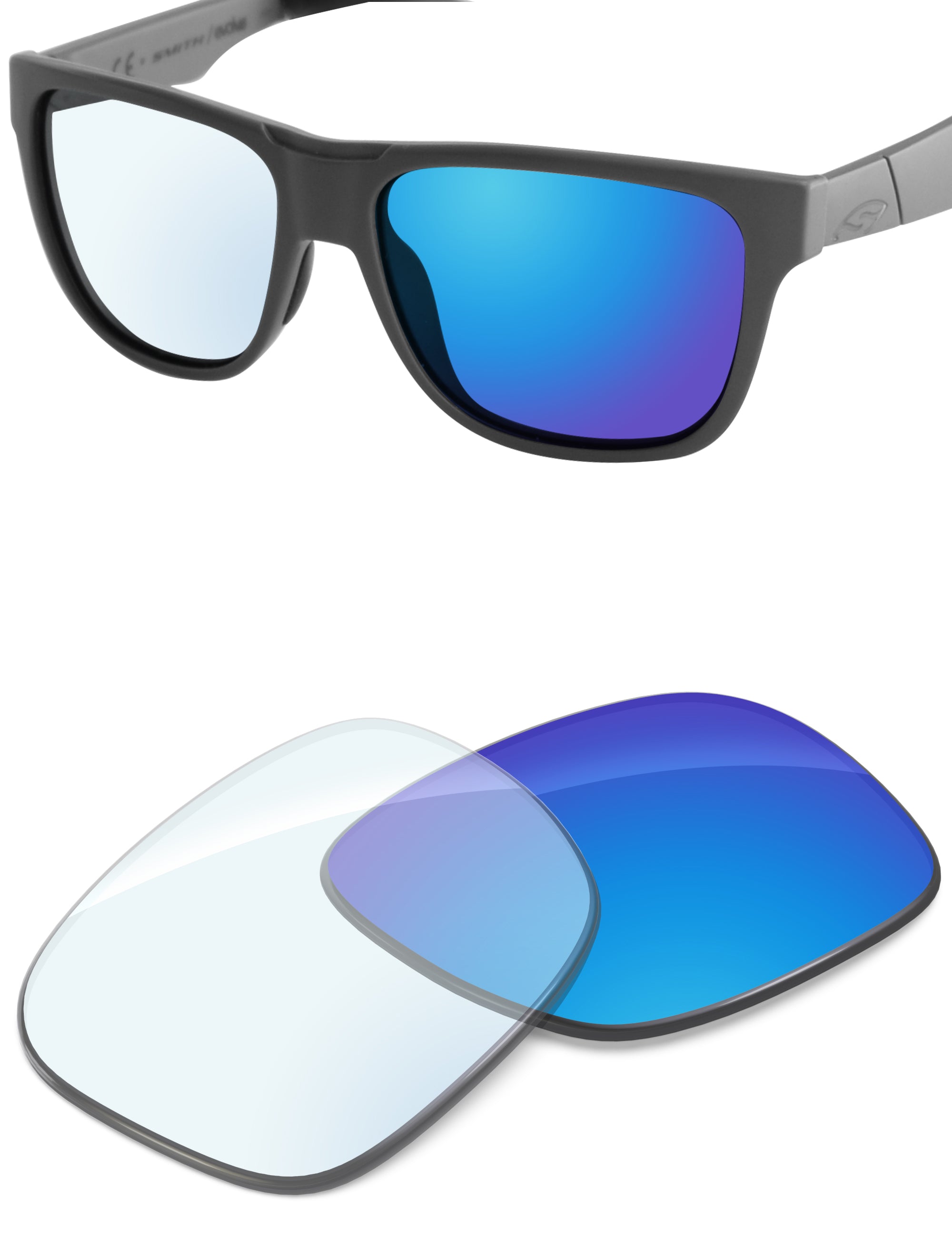 Sky Blue FlashMirror™ Photochromic-Non-Polarized