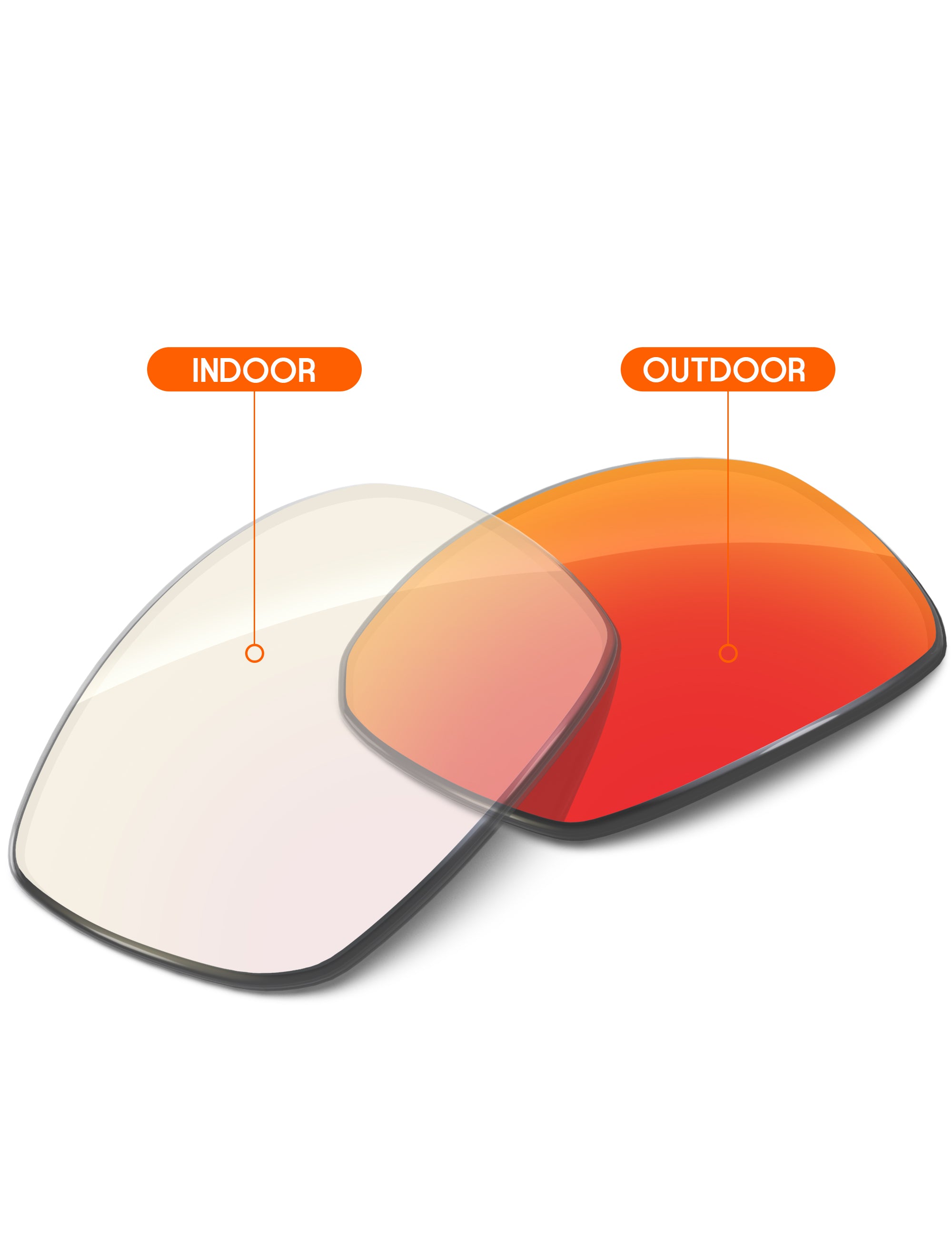 Fire Red FlashMirror™ Photochromic-Non-Polarized