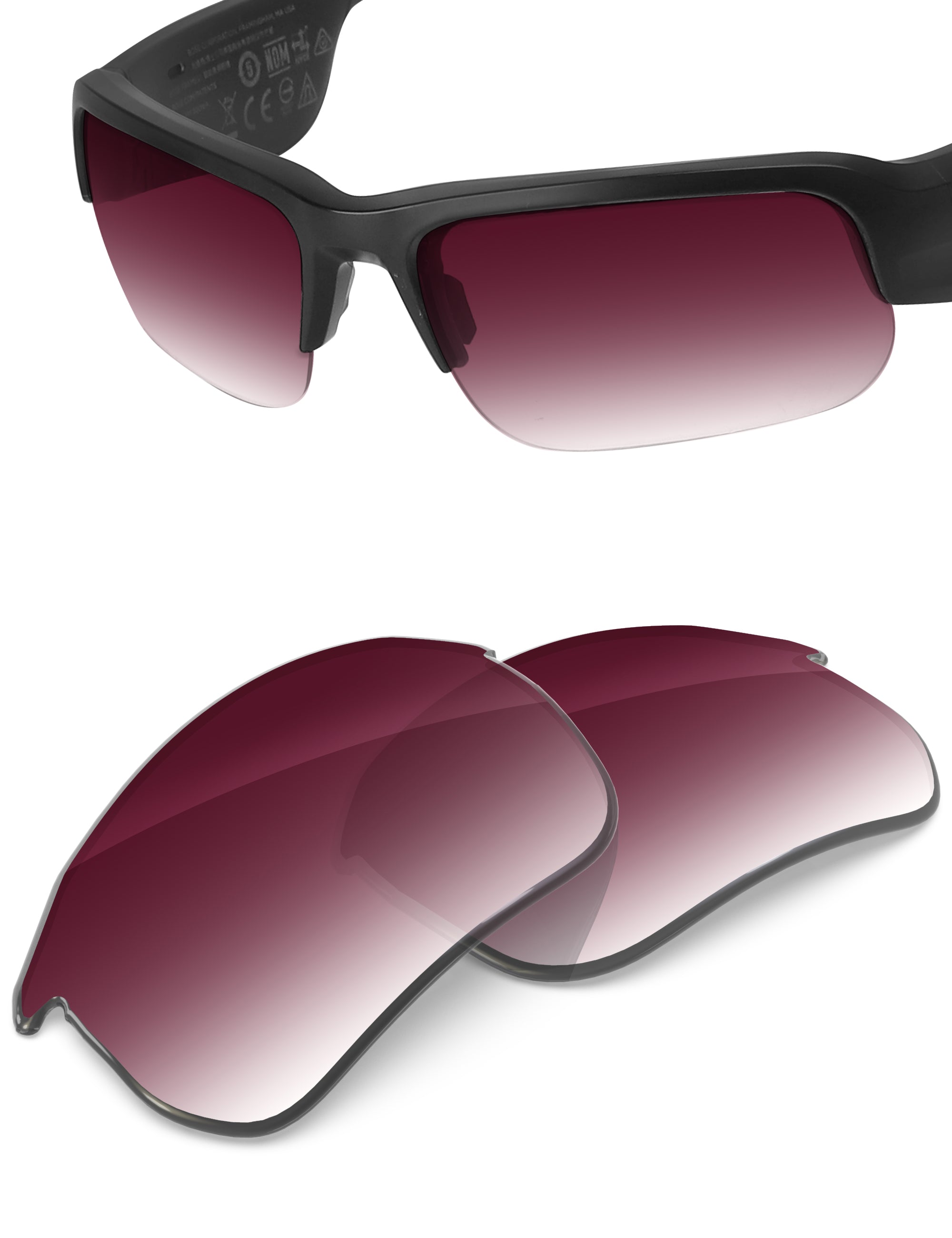 Wine Red Gradient-Non-Polarized
