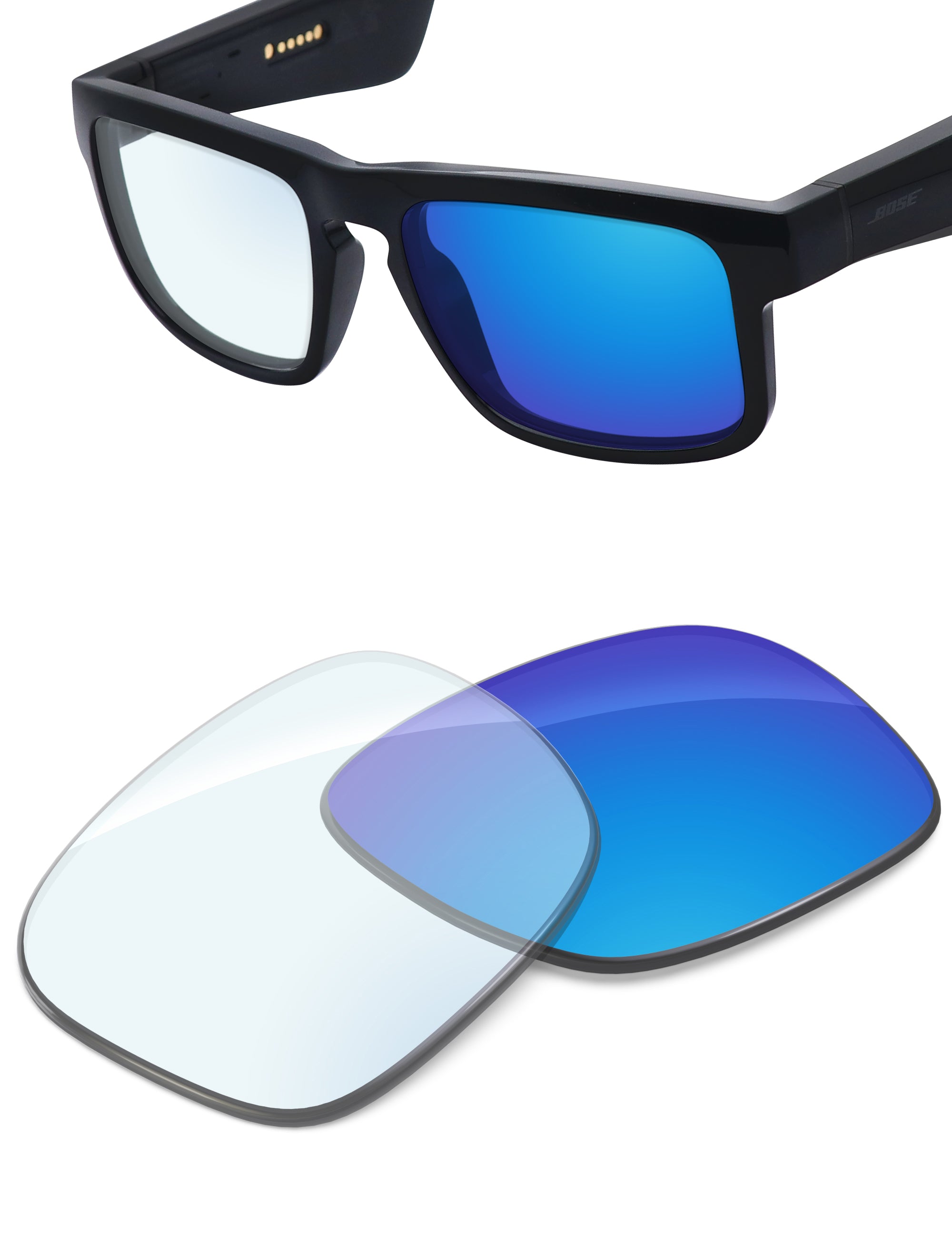 Sky Blue FlashMirror™ Photochromic-Non-Polarized